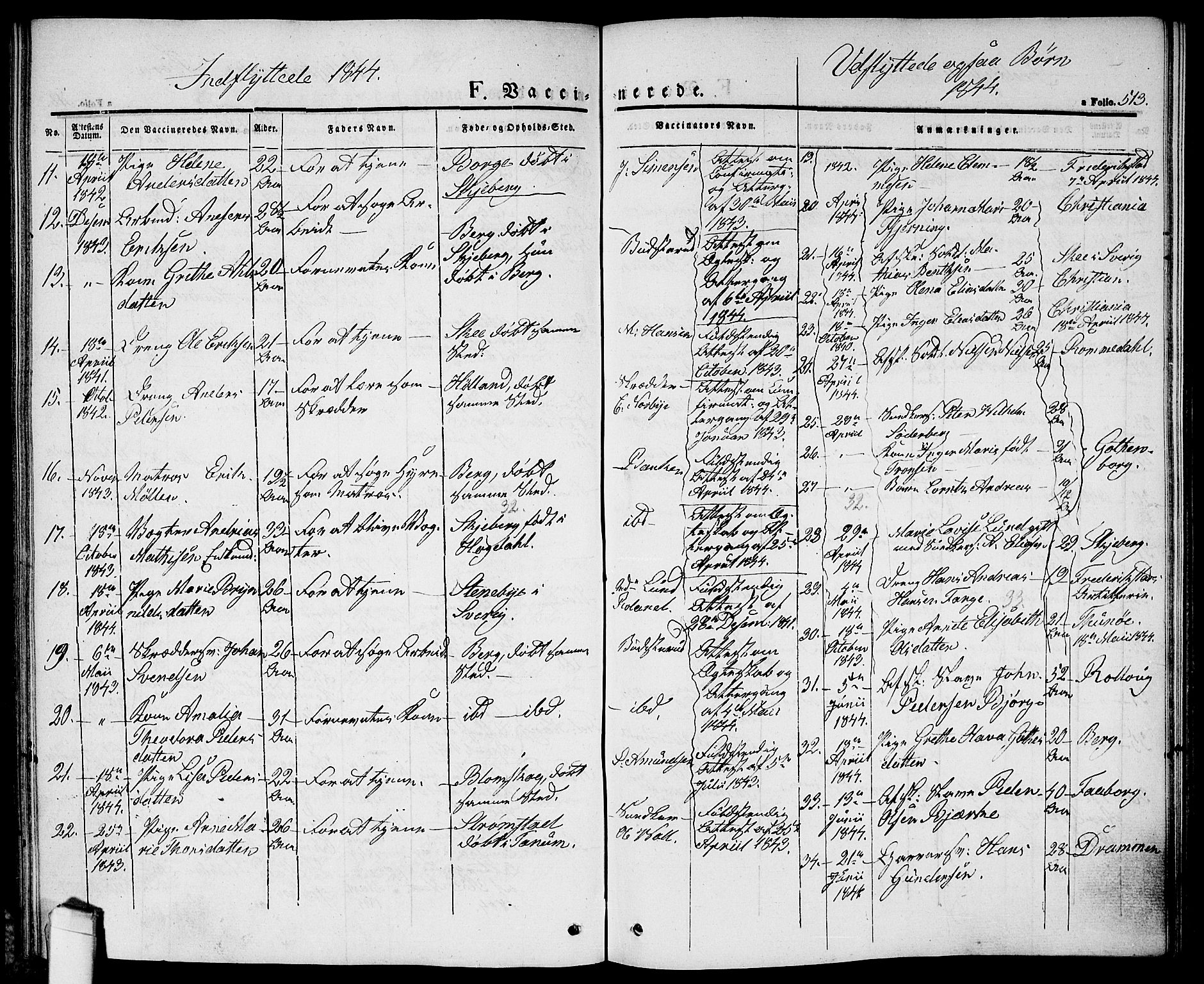 Halden prestekontor Kirkebøker, AV/SAO-A-10909/G/Ga/L0003: Klokkerbok nr. 3, 1834-1844, s. 513