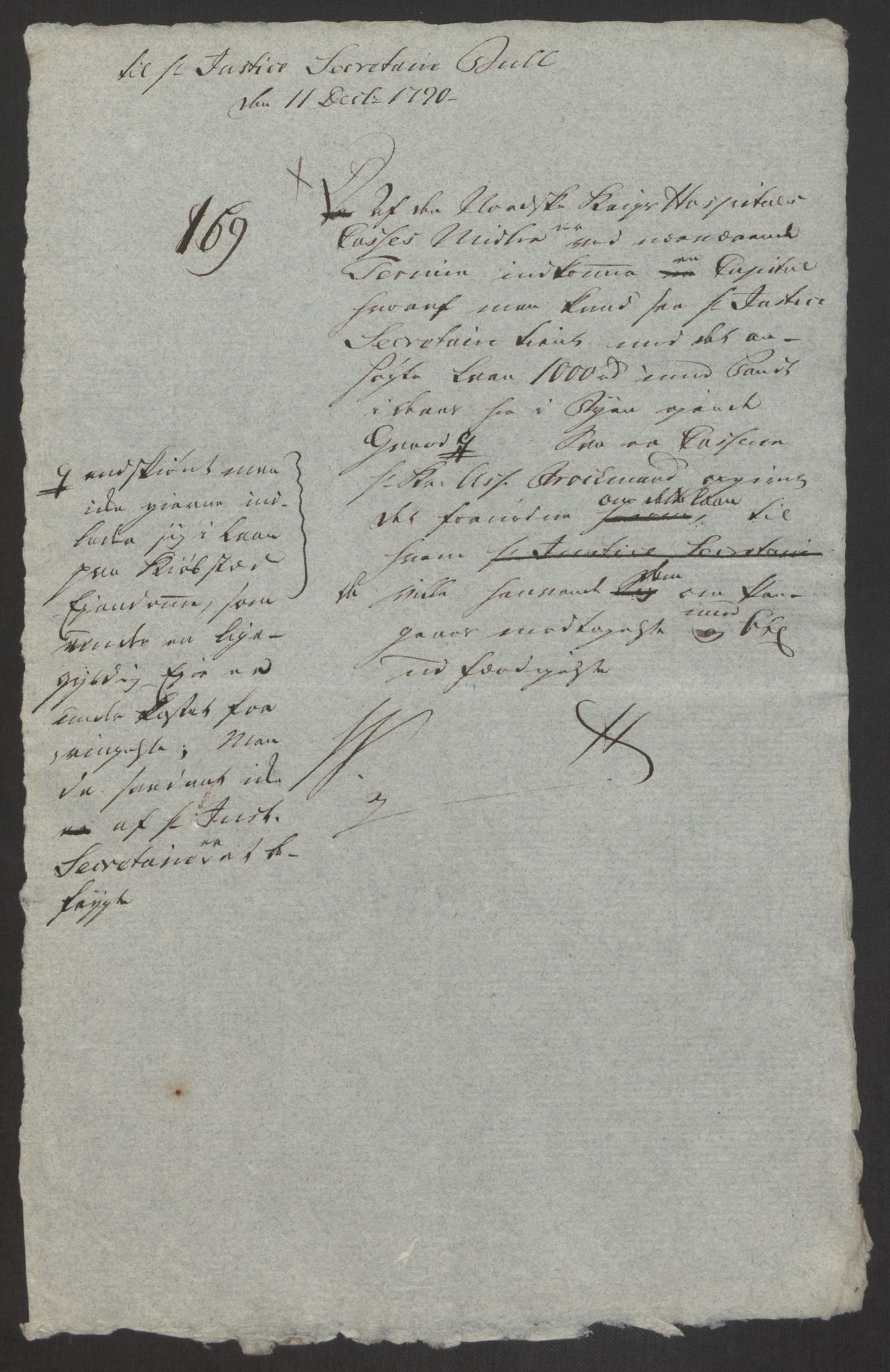 Forsvaret, Den norske kvesthuskasse/krigshospitalkasse, AV/RA-RAFA-1887/F/Fa/L0008: Konsepter, 1790-1793, s. 324