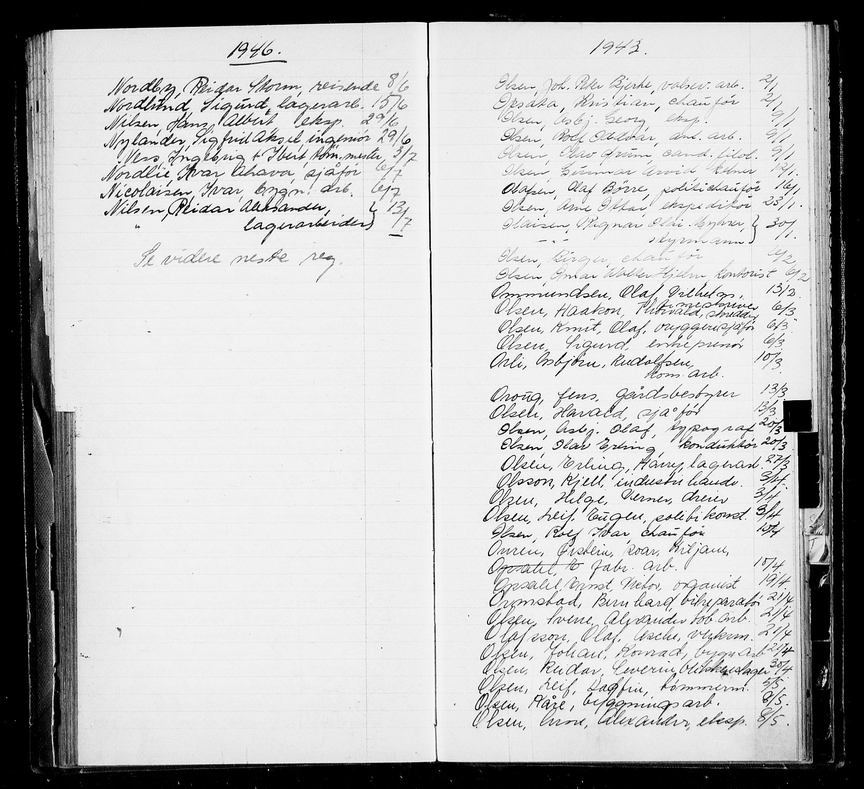 Oslo byfogd avd. I, AV/SAO-A-10220/L/La/L0006: Vigselsregister, 1943-1946, s. 93