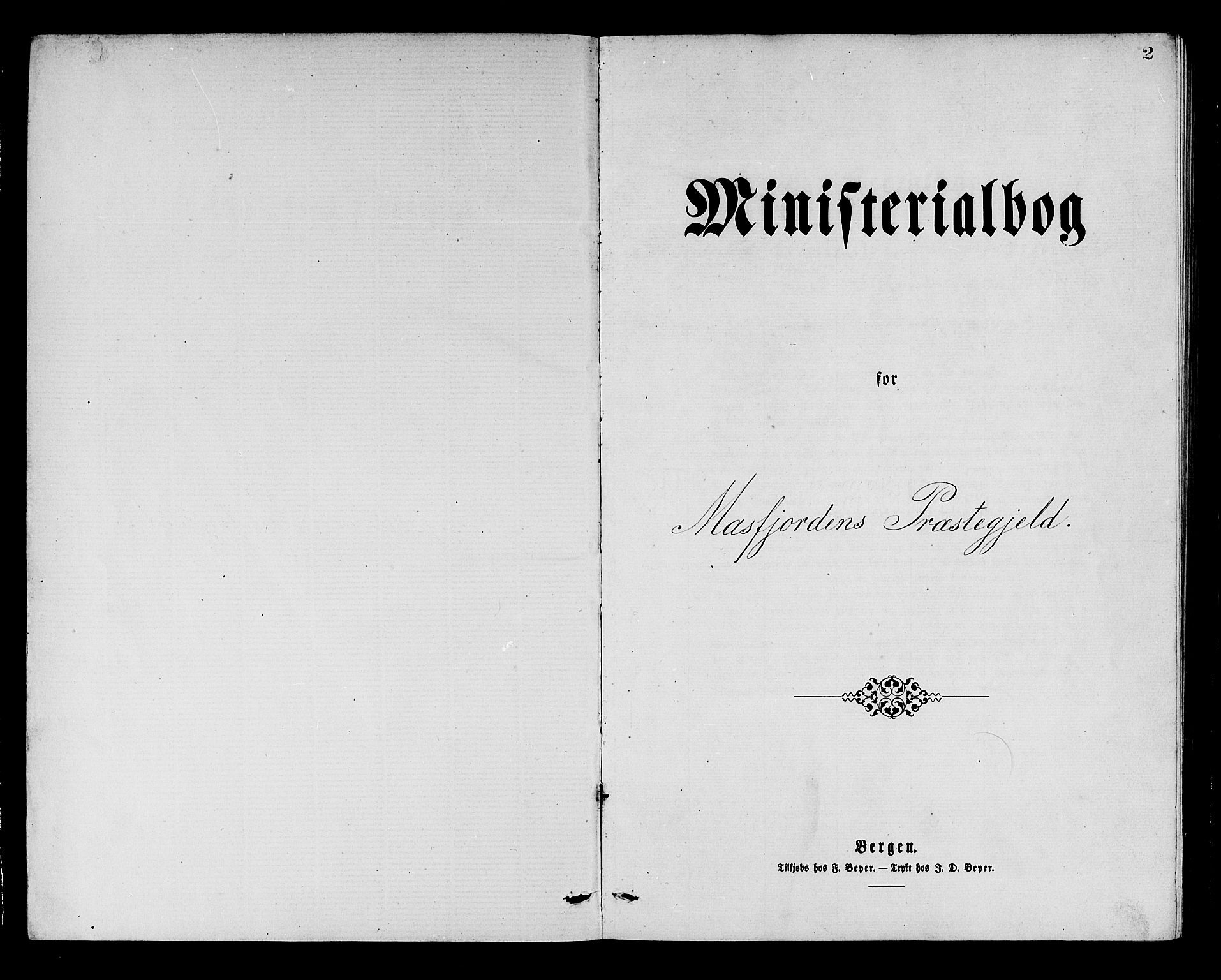 Masfjorden Sokneprestembete, SAB/A-77001: Klokkerbok nr. A 2, 1876-1891, s. 2