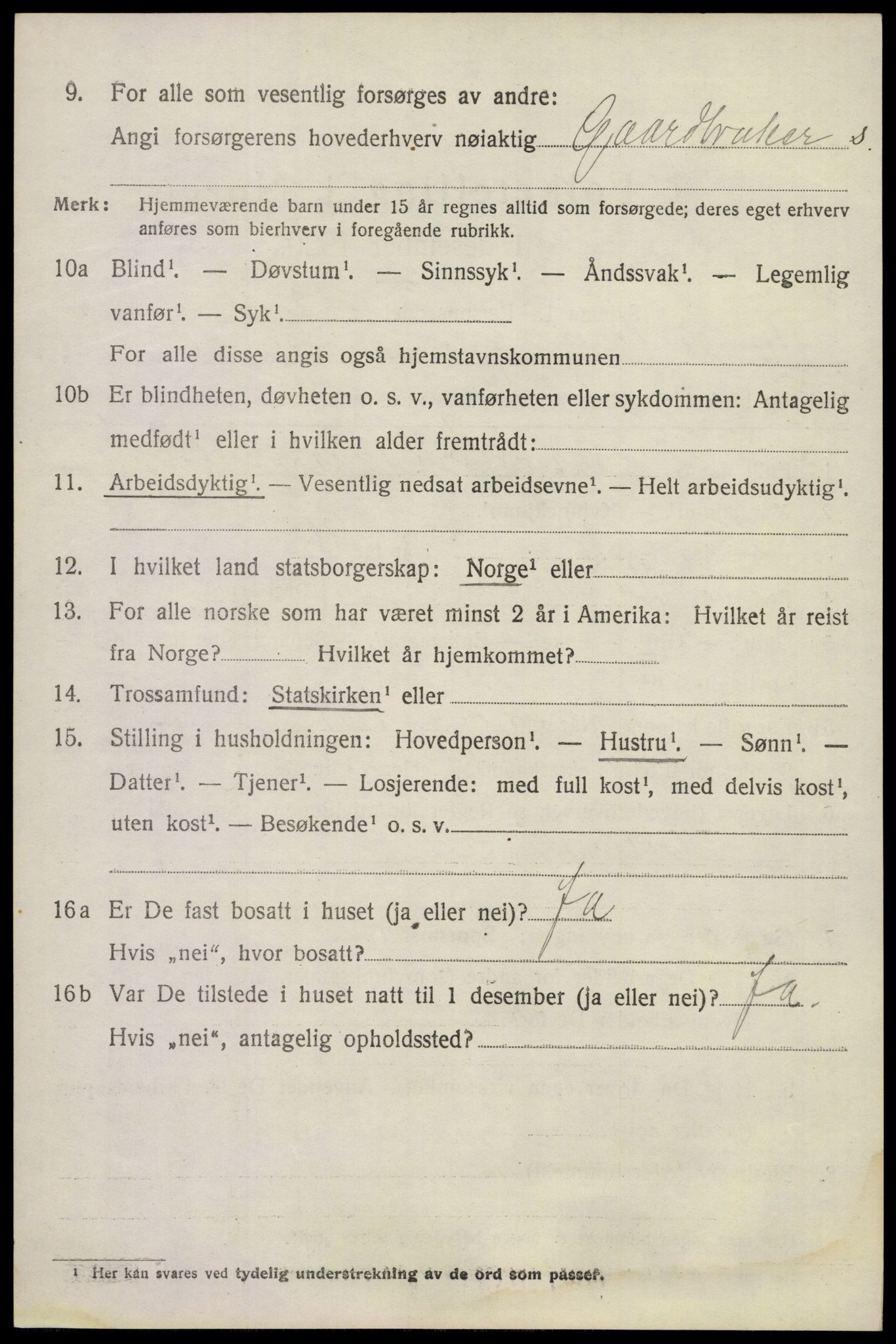 SAKO, Folketelling 1920 for 0716 Våle herred, 1920, s. 1267