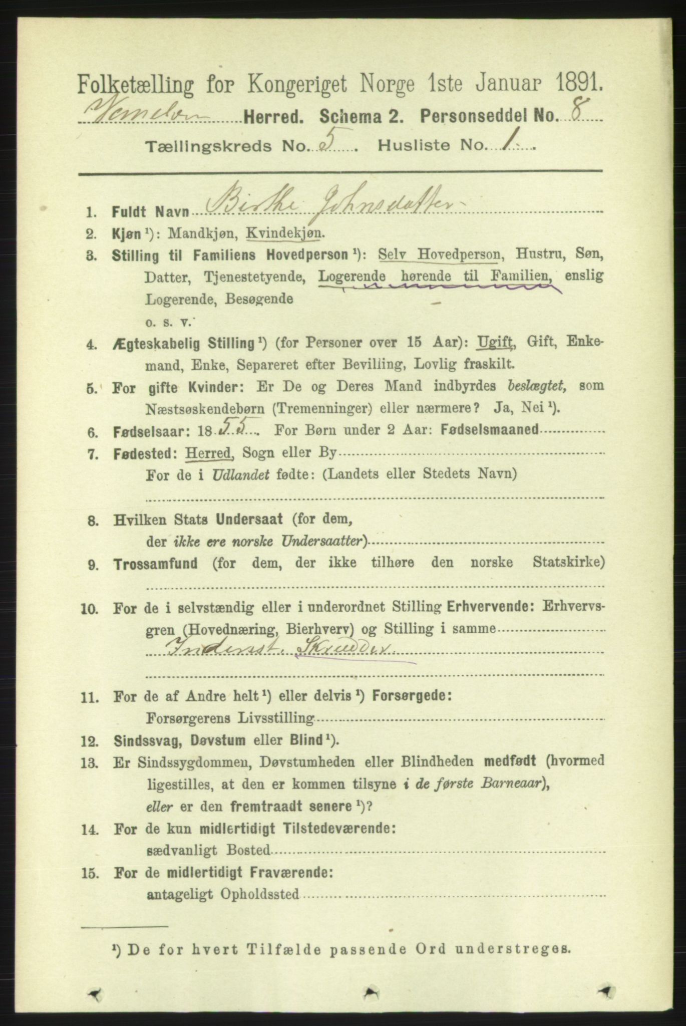RA, Folketelling 1891 for 1511 Vanylven herred, 1891, s. 2180