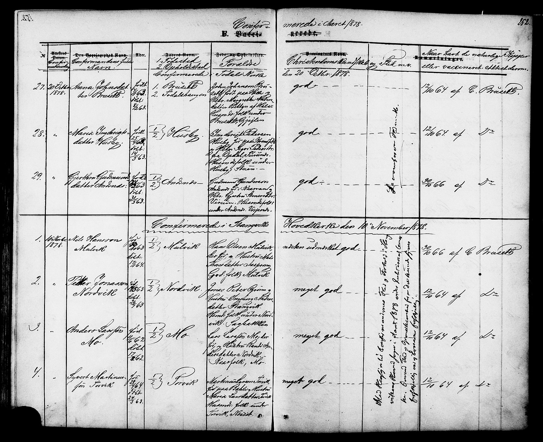 Ministerialprotokoller, klokkerbøker og fødselsregistre - Møre og Romsdal, AV/SAT-A-1454/592/L1027: Ministerialbok nr. 592A05, 1865-1878, s. 252