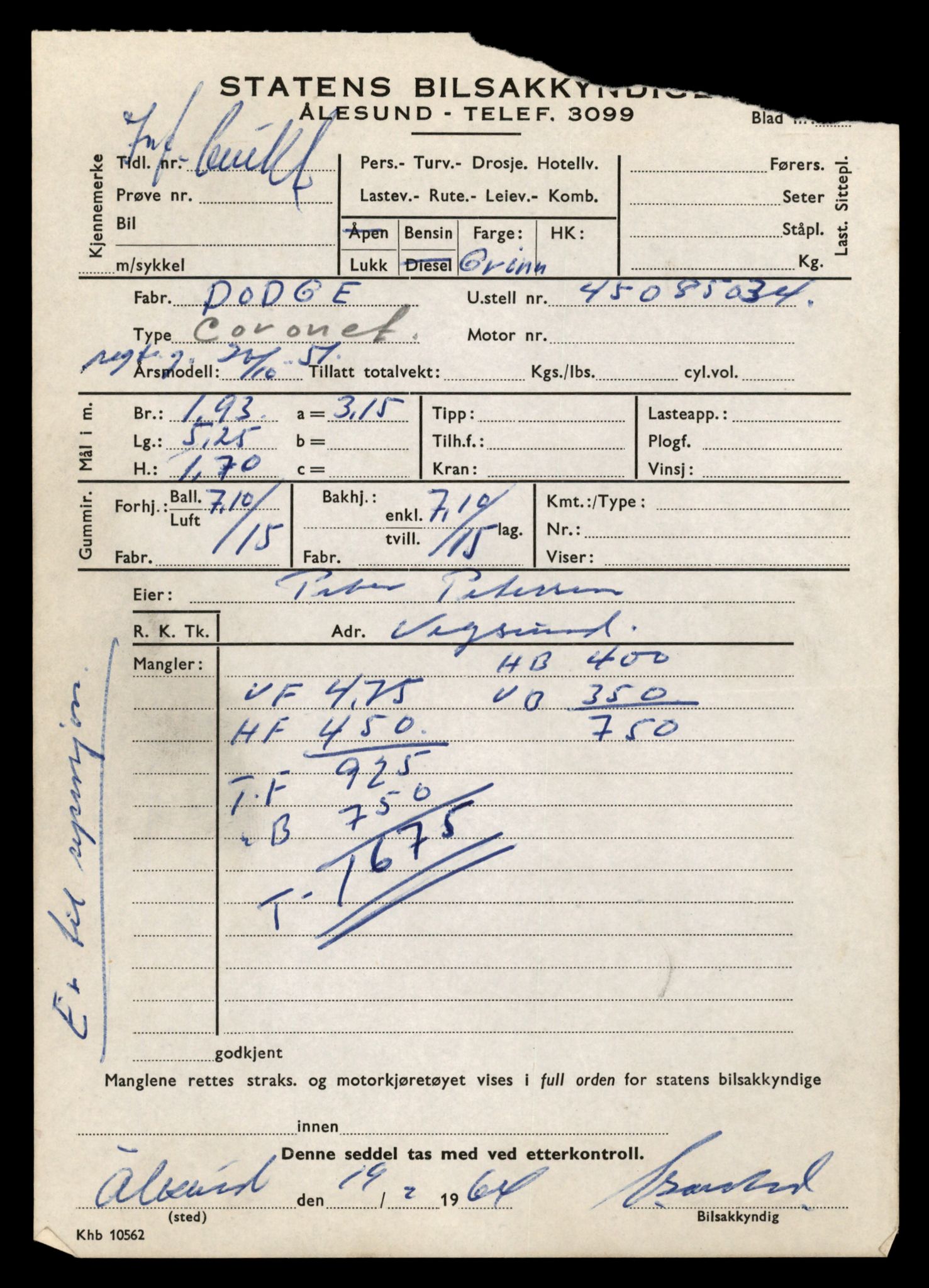 Møre og Romsdal vegkontor - Ålesund trafikkstasjon, SAT/A-4099/F/Fe/L0020: Registreringskort for kjøretøy T 10351 - T 10470, 1927-1998, s. 2230