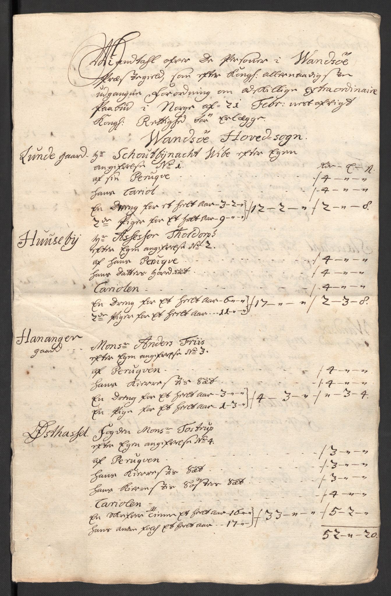 Rentekammeret inntil 1814, Reviderte regnskaper, Fogderegnskap, RA/EA-4092/R43/L2554: Fogderegnskap Lista og Mandal, 1711, s. 374