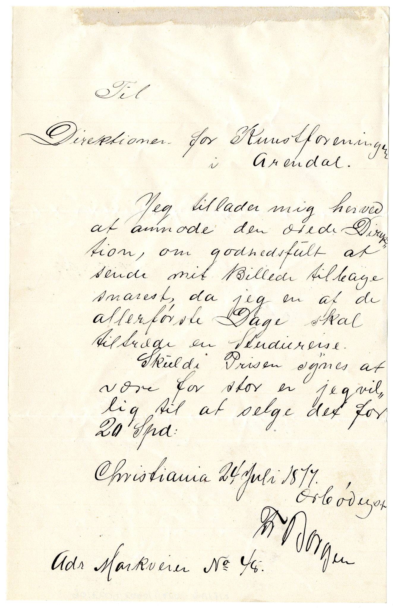Diderik Maria Aalls brevsamling, NF/Ark-1023/F/L0002: D.M. Aalls brevsamling. B - C, 1799-1889, s. 143