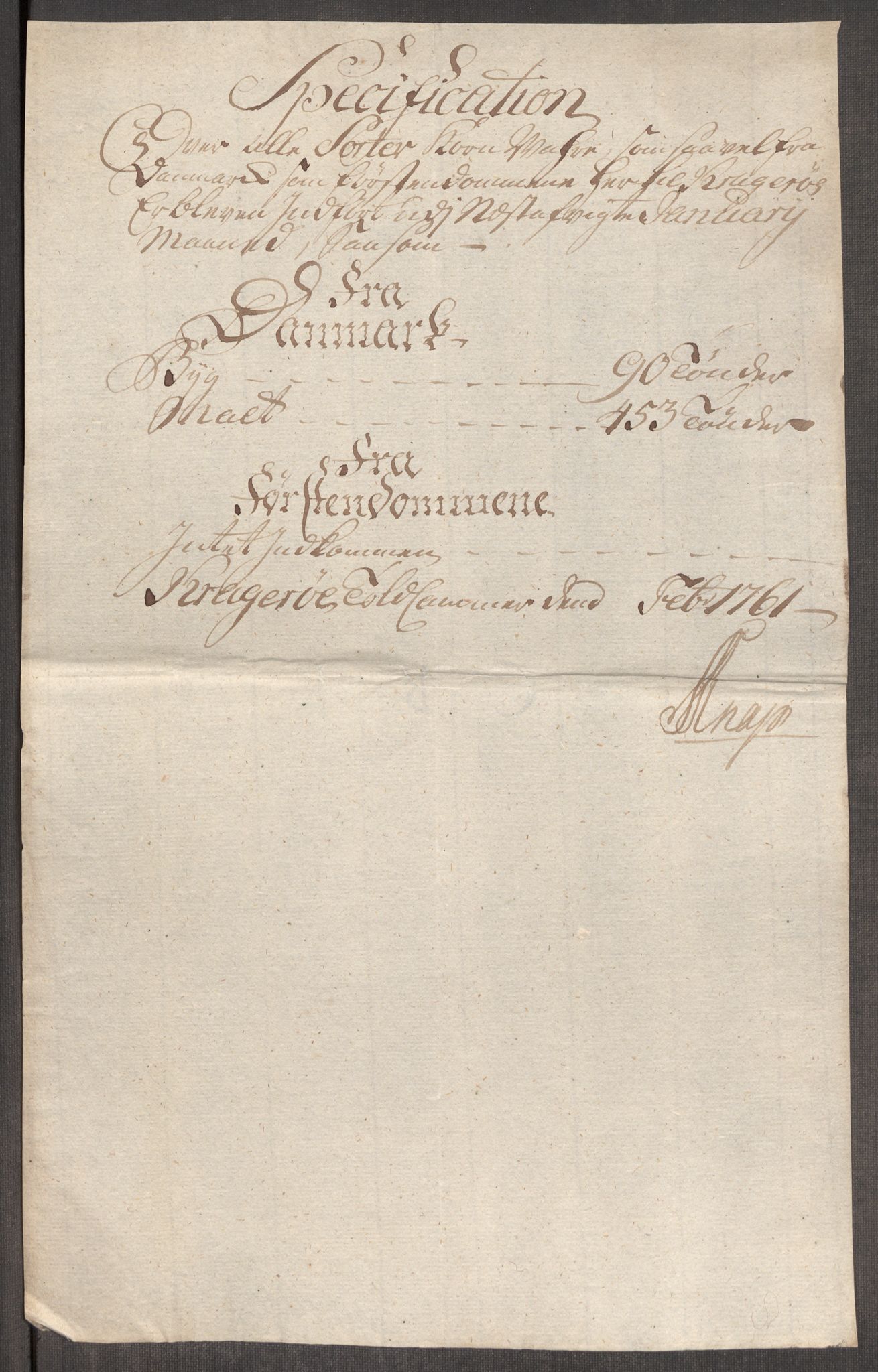 Rentekammeret inntil 1814, Realistisk ordnet avdeling, RA/EA-4070/Oe/L0007: [Ø1]: Priskuranter, 1761-1763, s. 201
