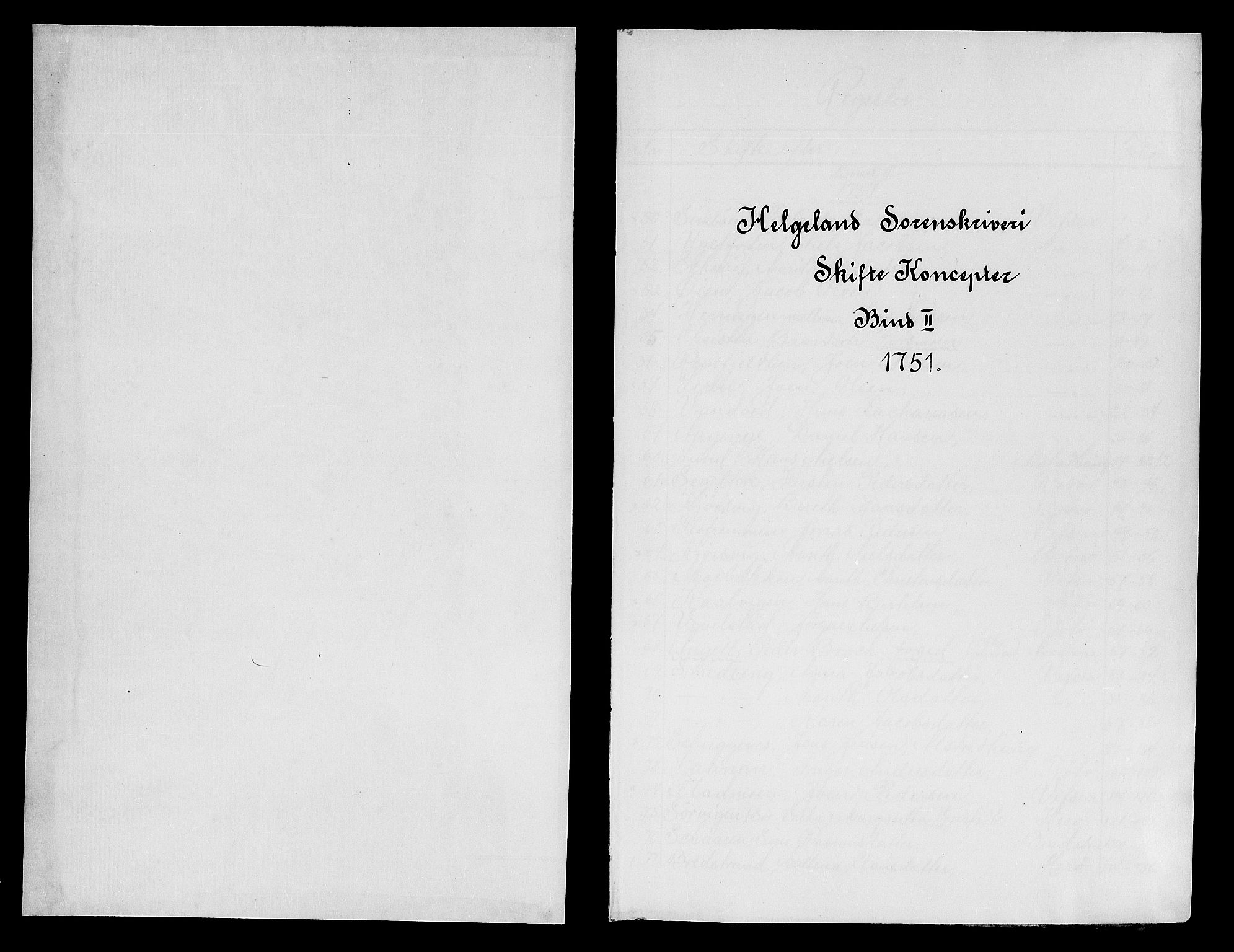 Helgeland sorenskriveri, SAT/A-0004/3/3A/L0024: Konseptprotokoll 9, 1751