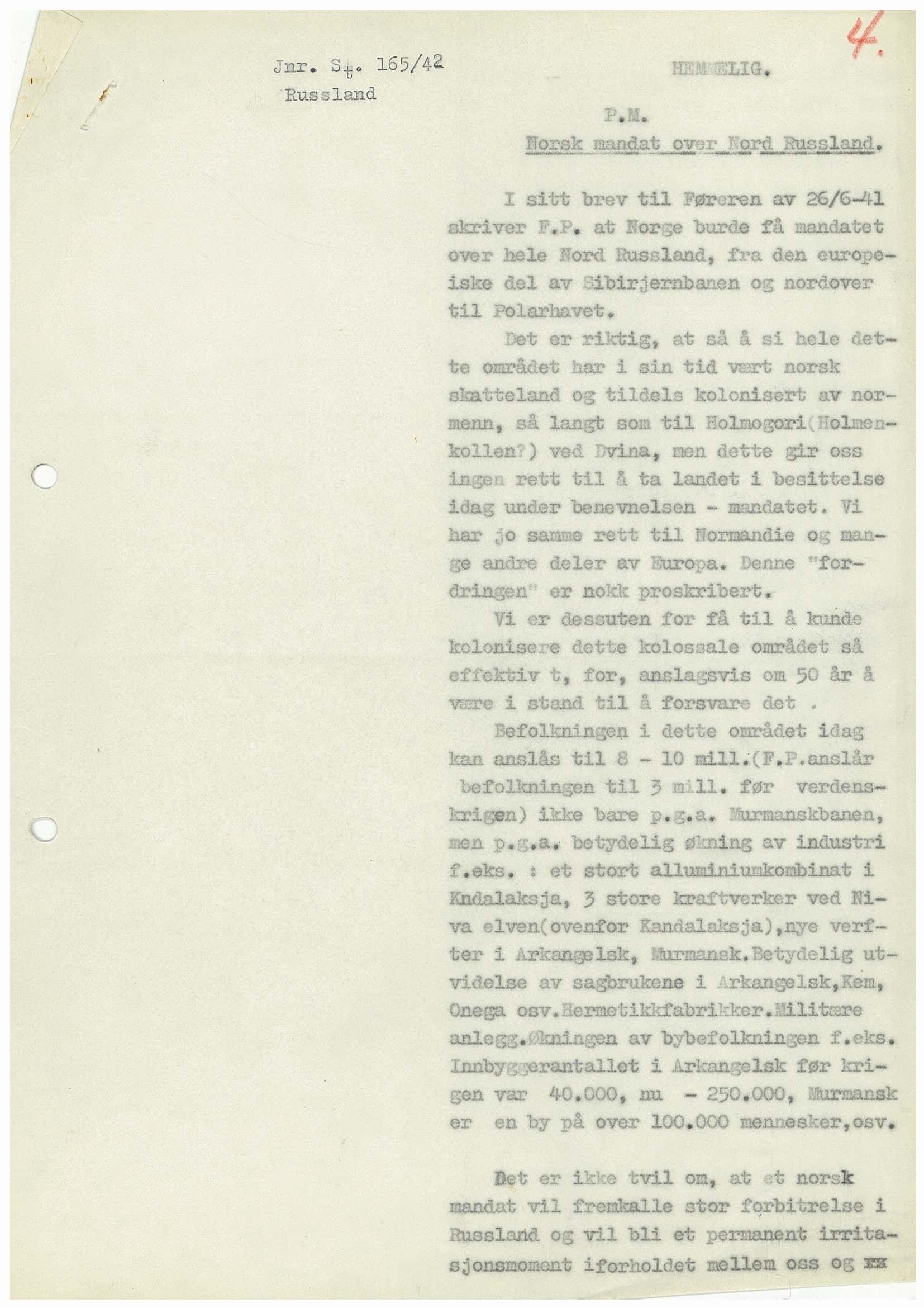 Førerens og ministerpresidentens kanselli. Utenriksavdelingen, AV/RA-S-3485/D/L0021/0003: -- / Direktoratet for spesialorientering. G. Lund. Kont. for norske interesser i Russl. Næringsveier m.m., 1941-1944, s. 5