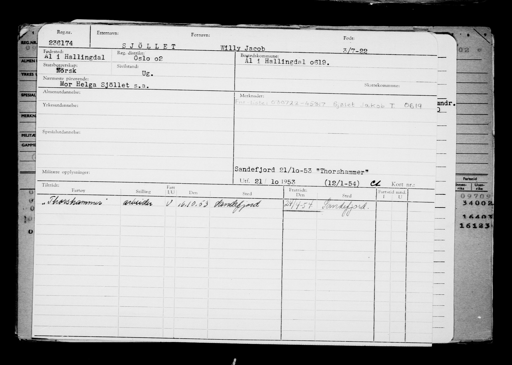 Direktoratet for sjømenn, AV/RA-S-3545/G/Gb/L0208: Hovedkort, 1922, s. 253