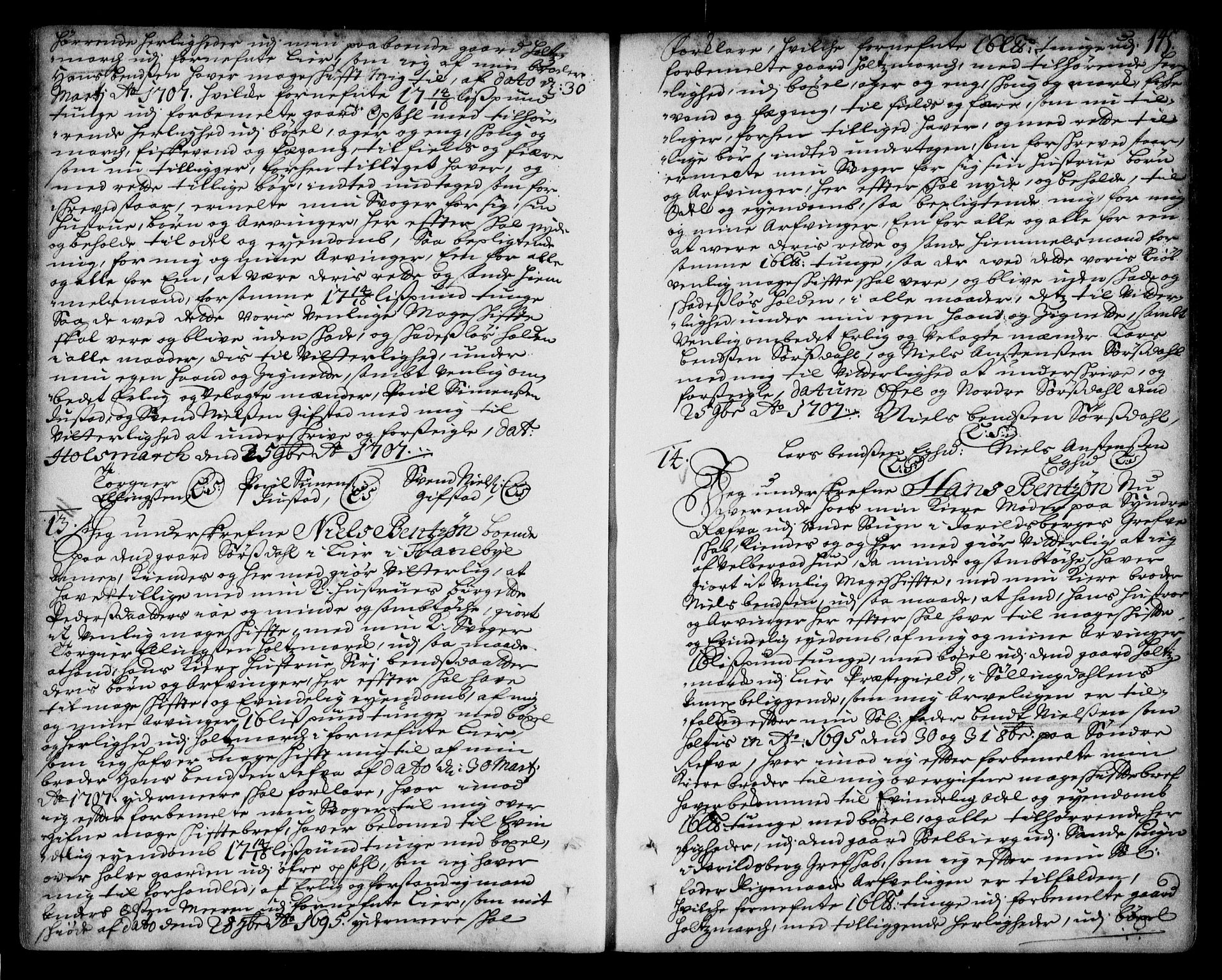 Lier, Røyken og Hurum sorenskriveri, SAKO/A-89/G/Ga/Gaa/L0001: Pantebok nr. I, 1701-1725, s. 145