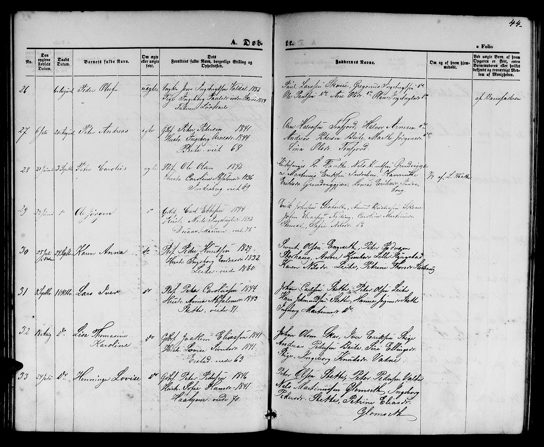 Ministerialprotokoller, klokkerbøker og fødselsregistre - Møre og Romsdal, AV/SAT-A-1454/524/L0364: Klokkerbok nr. 524C05, 1865-1879, s. 44