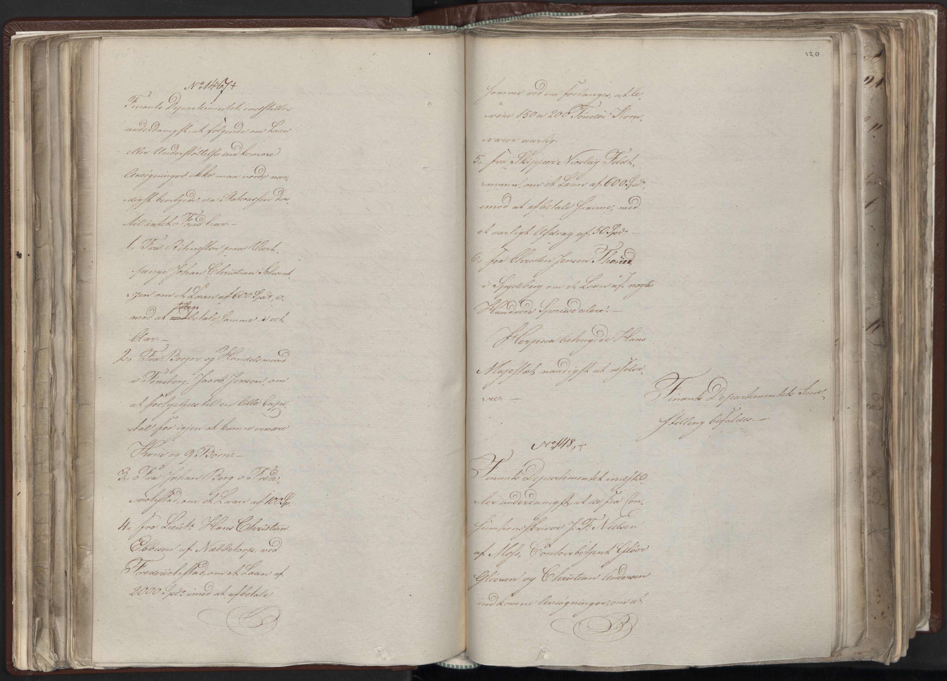 Statsrådssekretariatet, AV/RA-S-1001/A/Ab/L0012: Kgl. res. nr. 5679-6008 II, 1821, s. 119b-120a