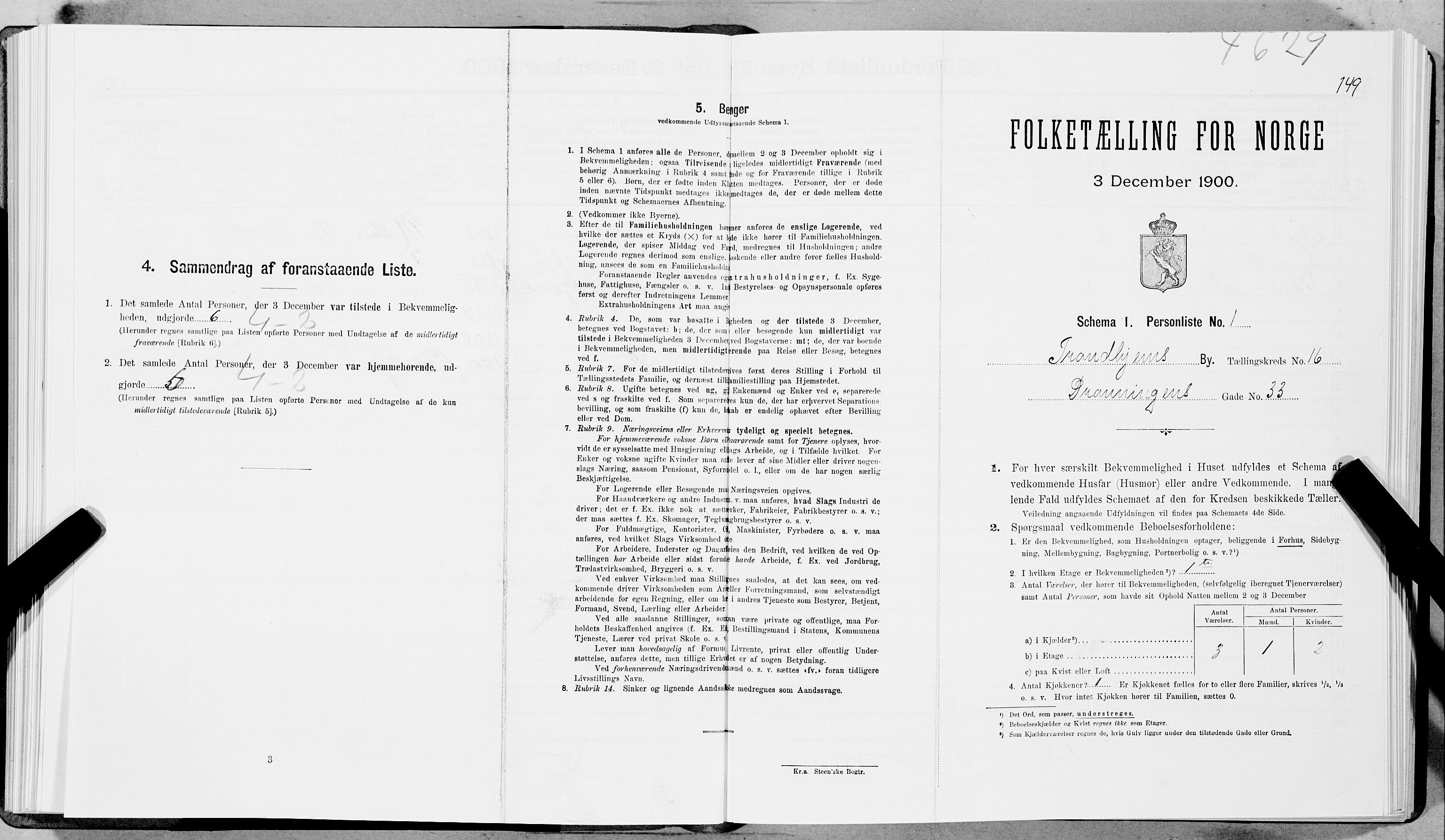 SAT, Folketelling 1900 for 1601 Trondheim kjøpstad, 1900, s. 2688