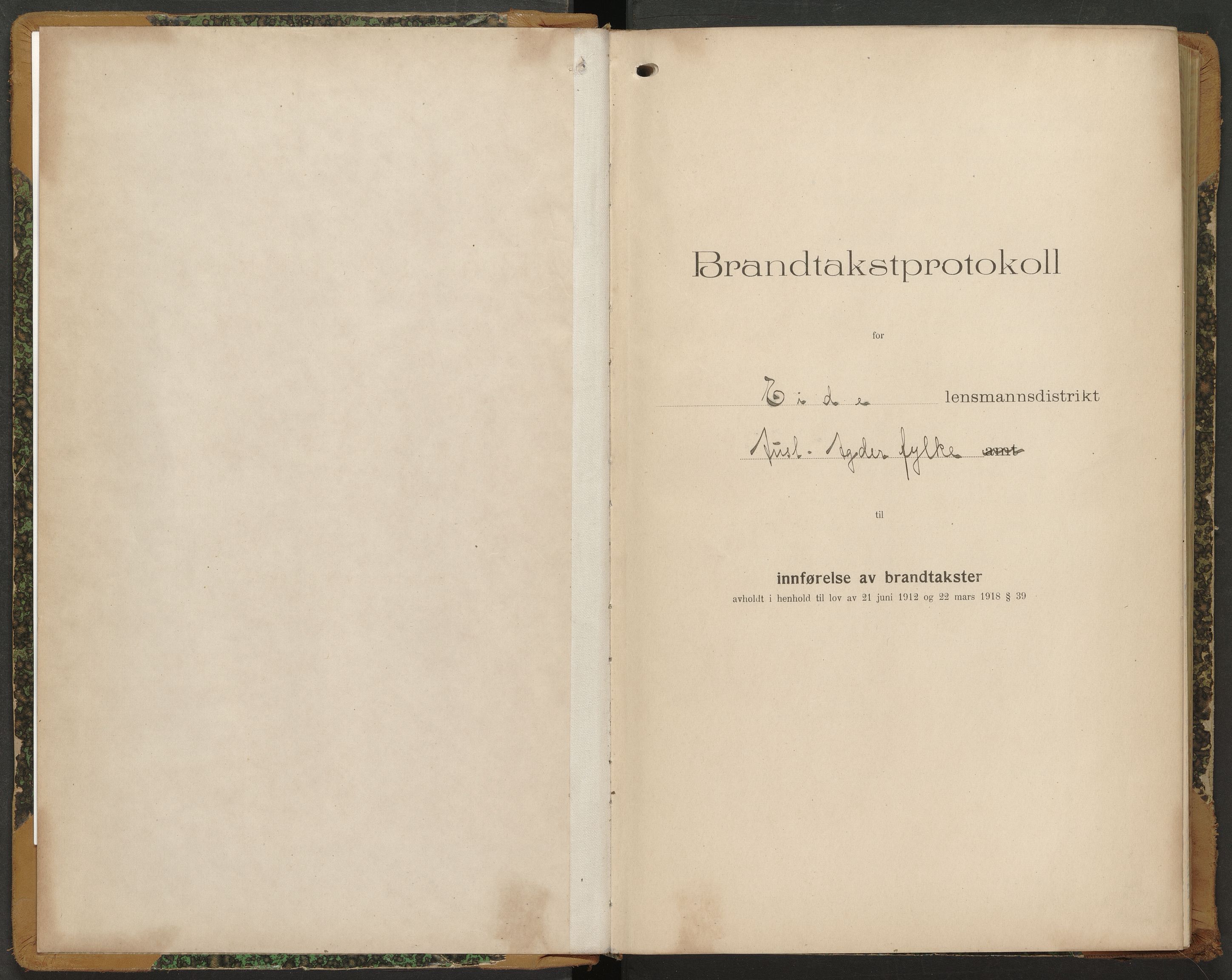 Norges Brannkasse Eide, AV/SAK-2241-0009/F/Fa/L0003: Branntakstprotokoll nr. 3 med gårdsnavnregister, 1922-1949