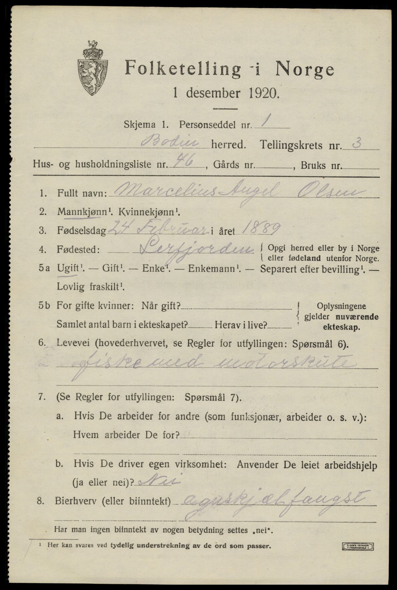 SAT, Folketelling 1920 for 1843 Bodin herred, 1920, s. 2680