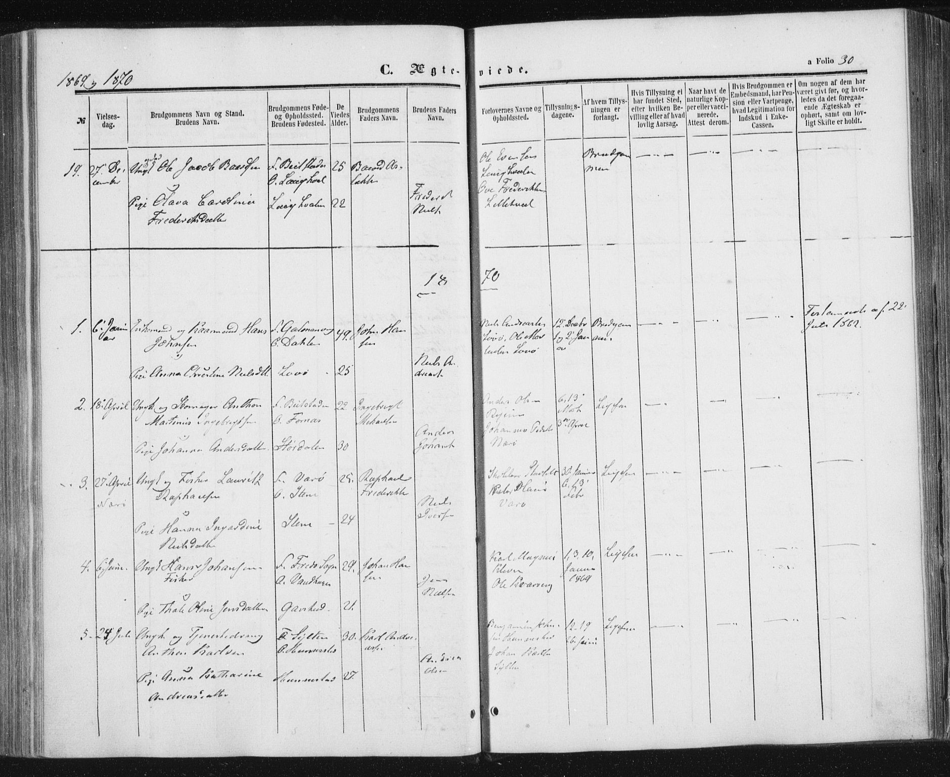 Ministerialprotokoller, klokkerbøker og fødselsregistre - Nord-Trøndelag, SAT/A-1458/784/L0670: Ministerialbok nr. 784A05, 1860-1876, s. 30