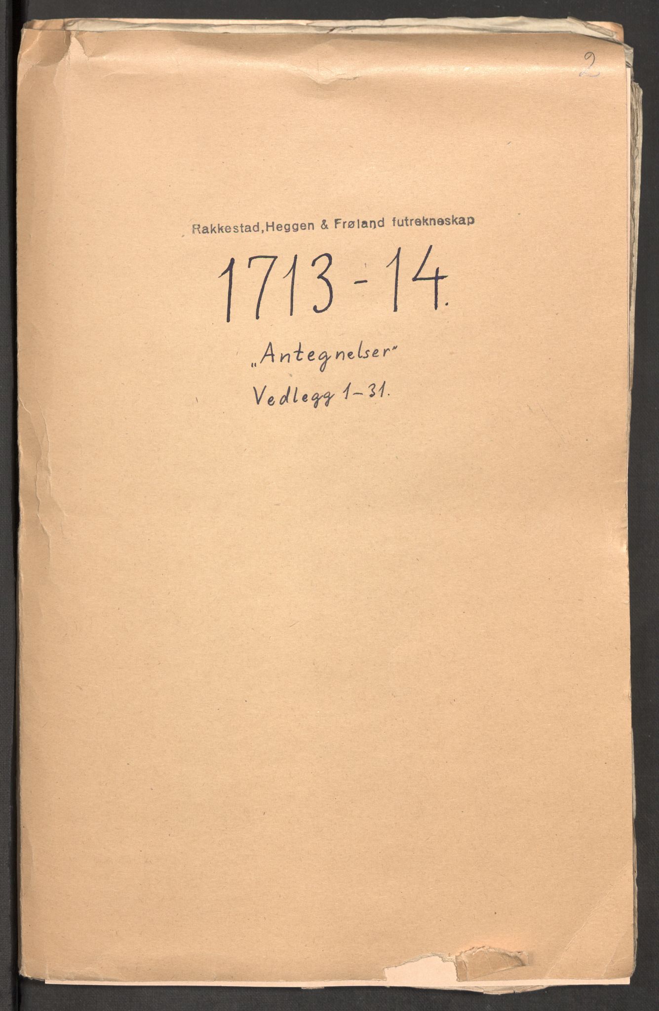 Rentekammeret inntil 1814, Reviderte regnskaper, Fogderegnskap, RA/EA-4092/R07/L0309: Fogderegnskap Rakkestad, Heggen og Frøland, 1715, s. 2