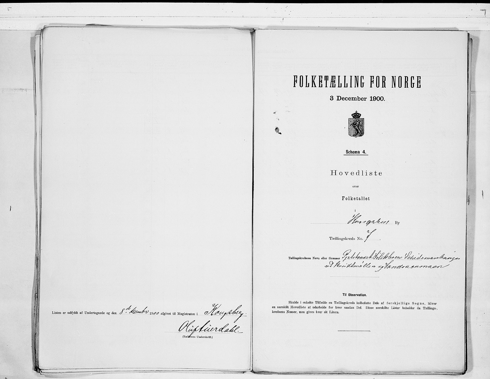 RA, Folketelling 1900 for 0604 Kongsberg kjøpstad, 1900, s. 16