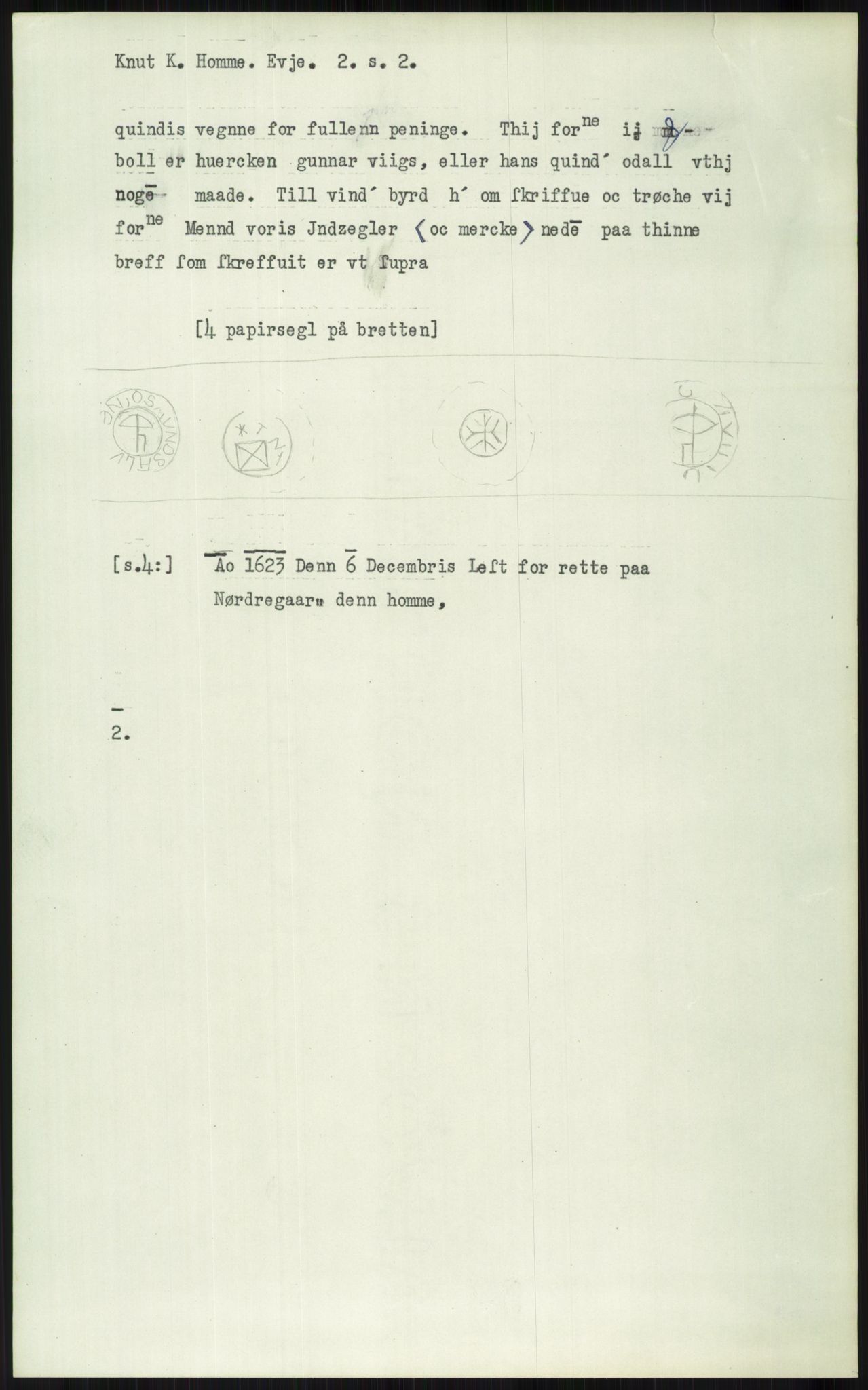 Samlinger til kildeutgivelse, Diplomavskriftsamlingen, AV/RA-EA-4053/H/Ha, s. 2810