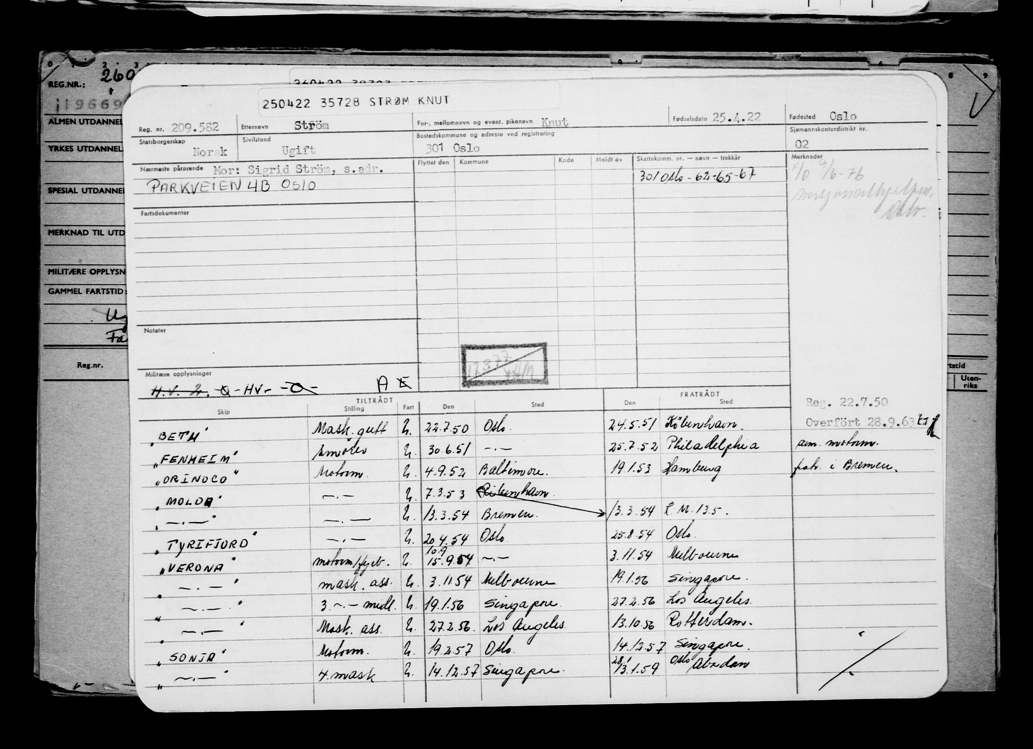 Direktoratet for sjømenn, AV/RA-S-3545/G/Gb/L0205: Hovedkort, 1922, s. 692