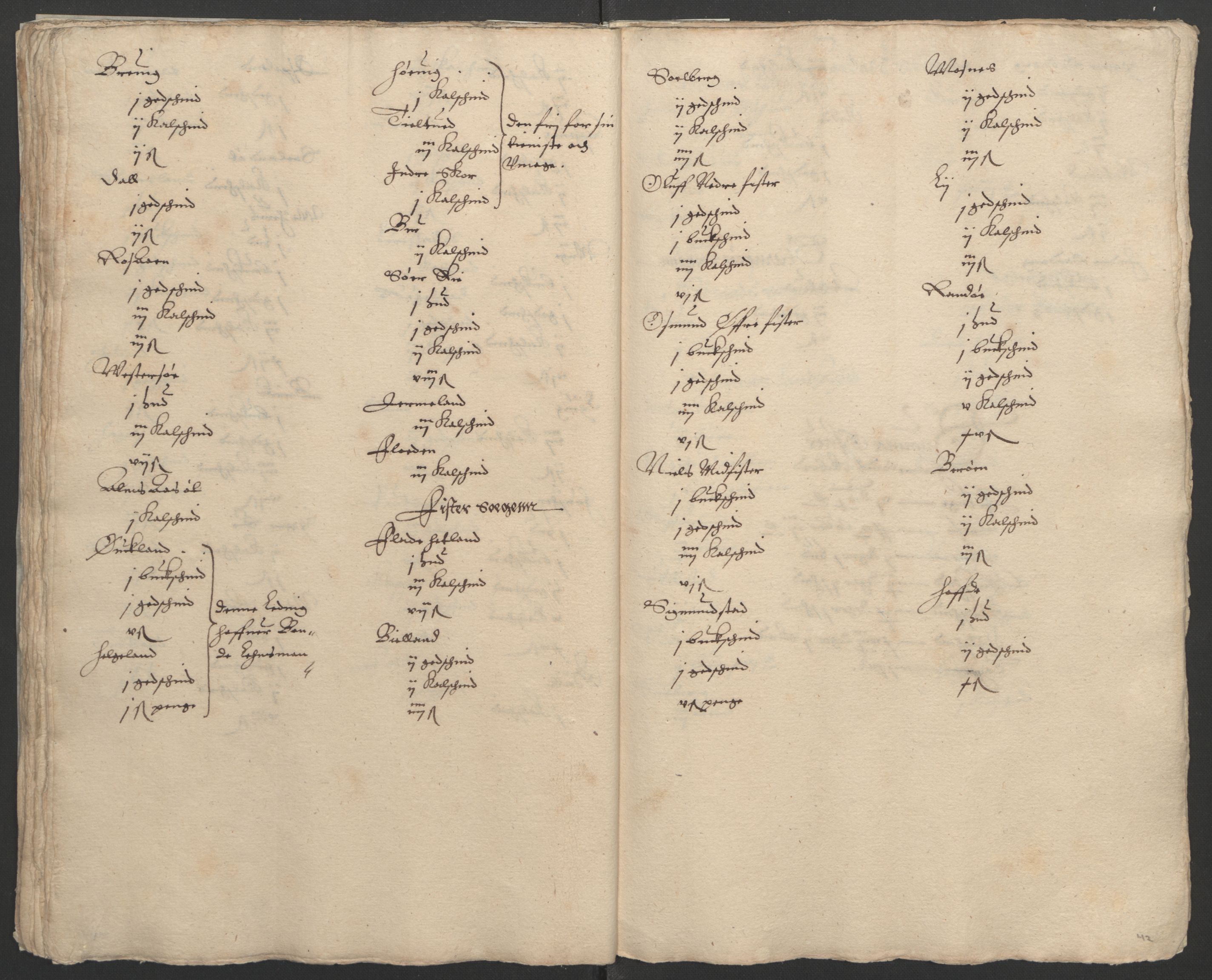Stattholderembetet 1572-1771, AV/RA-EA-2870/Ek/L0002/0003: Jordebøker til utlikning av garnisonsskatt 1624-1626: / Jordebøker for Stavanger len, 1624-1626, s. 44