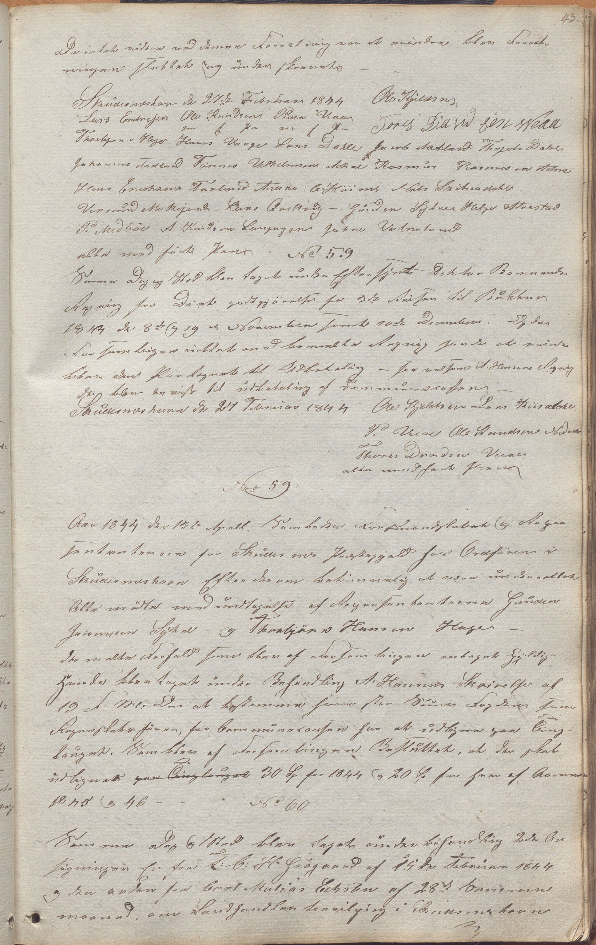 Skudenes kommune - Formannskapet, IKAR/A-294/Aa/L0001: Møtebok, 1837-1868, s. 43a