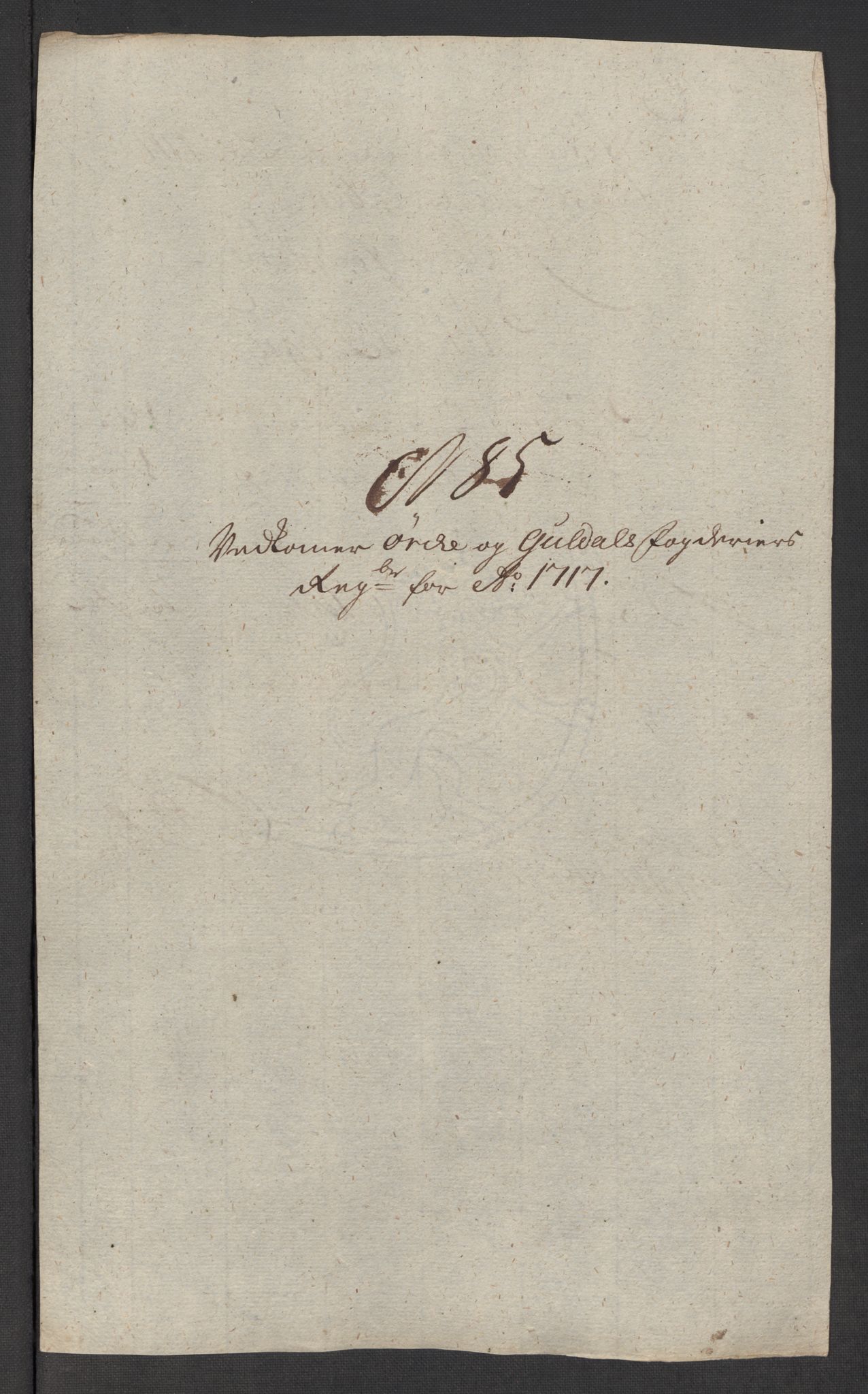 Rentekammeret inntil 1814, Reviderte regnskaper, Fogderegnskap, AV/RA-EA-4092/R60/L3969: Fogderegnskap Orkdal og Gauldal, 1717, s. 564