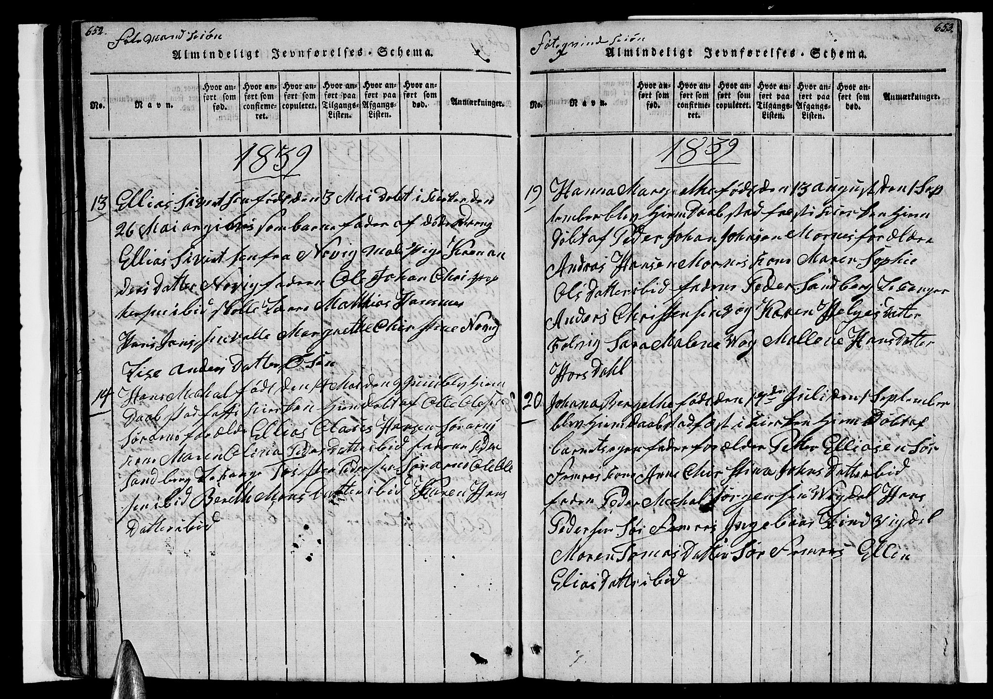 Ministerialprotokoller, klokkerbøker og fødselsregistre - Nordland, AV/SAT-A-1459/805/L0105: Klokkerbok nr. 805C01, 1820-1839, s. 652-653