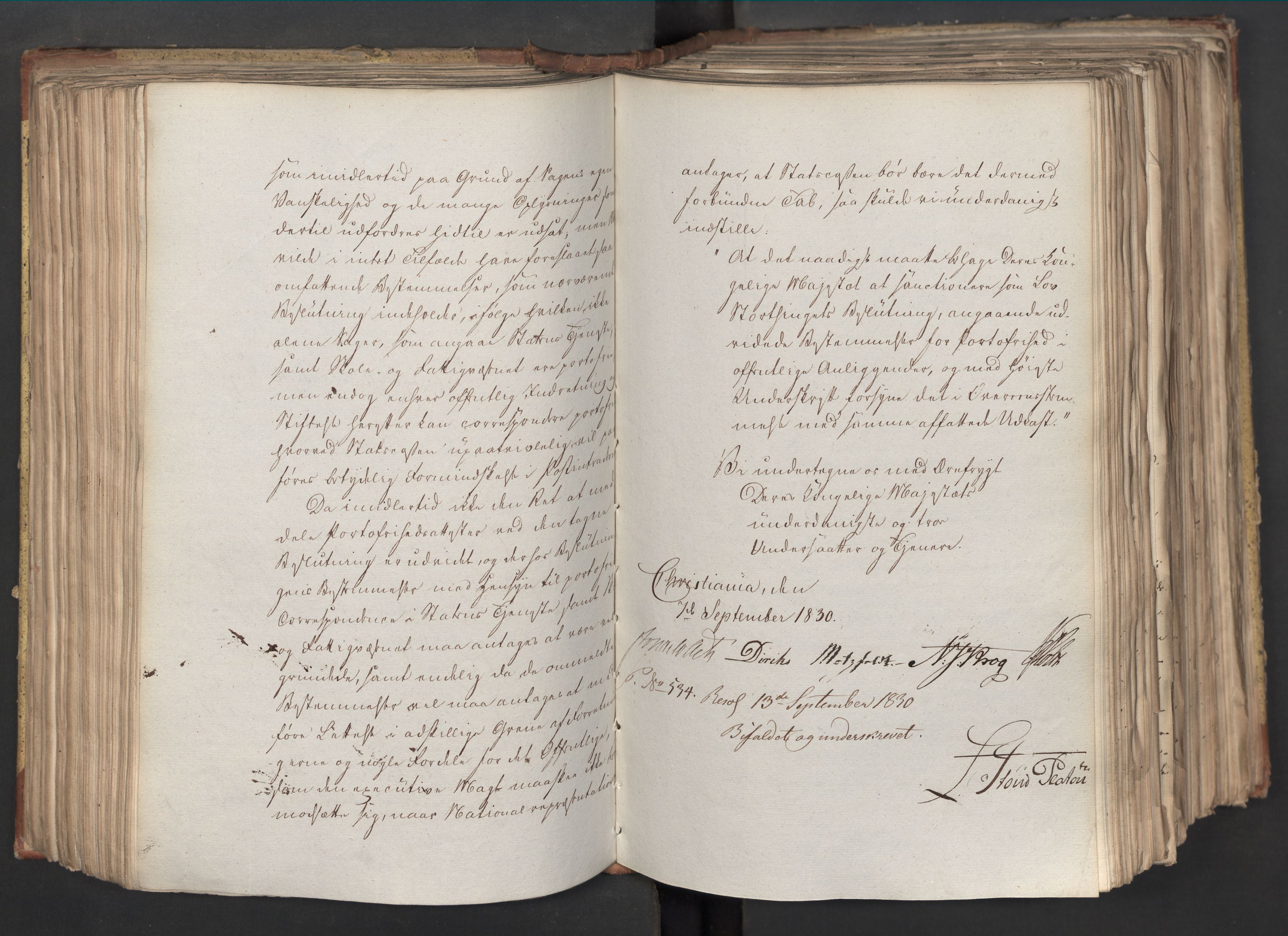 Statsrådsavdelingen i Stockholm, AV/RA-S-1003/D/Da/L0067: Regjeringsinnstillinger nr. 450-659, 1830, s. 233