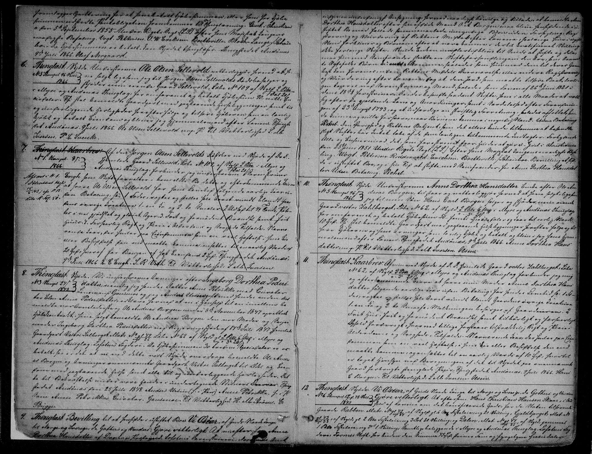 Vesterålen sorenskriveri, SAT/A-4180/1/2/2Ca/L0012: Pantebok nr. L, 1866-1871, s. 6
