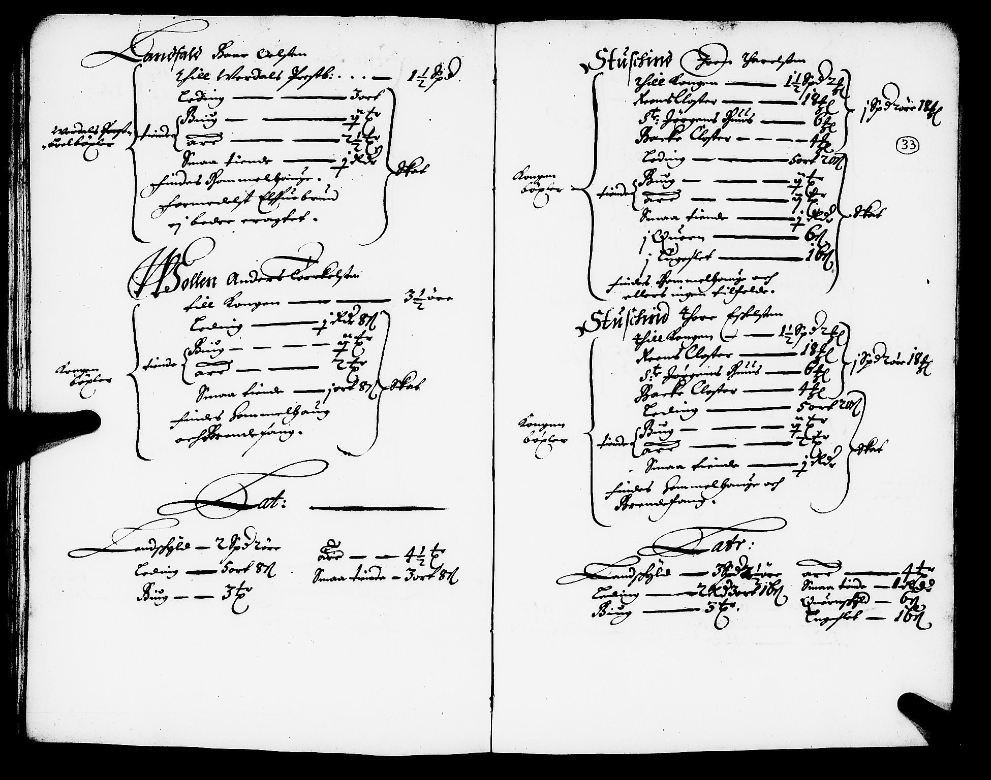 Rentekammeret inntil 1814, Realistisk ordnet avdeling, AV/RA-EA-4070/N/Nb/Nba/L0054: Stjørdal len, 1669, s. 32b-33a