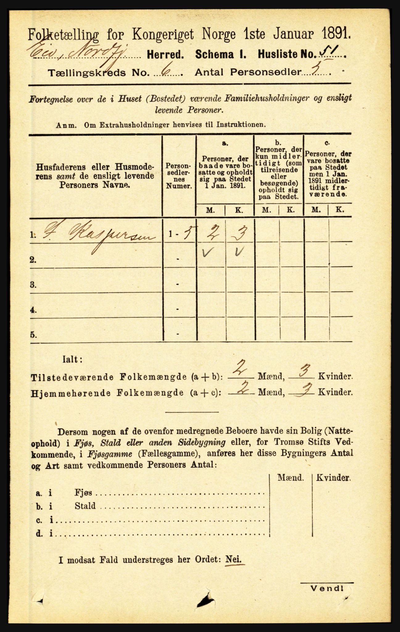 RA, Folketelling 1891 for 1443 Eid herred, 1891, s. 1481