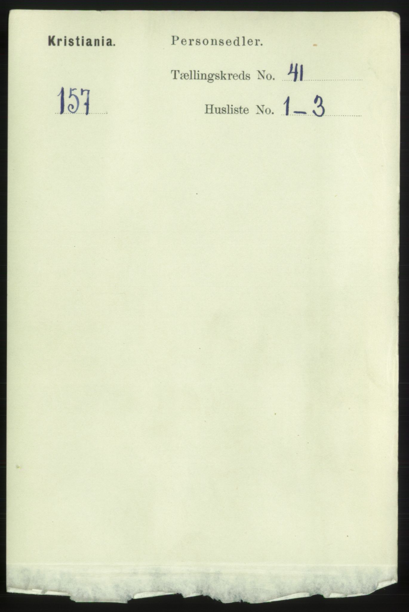 RA, Folketelling 1891 for 0301 Kristiania kjøpstad, 1891, s. 23733