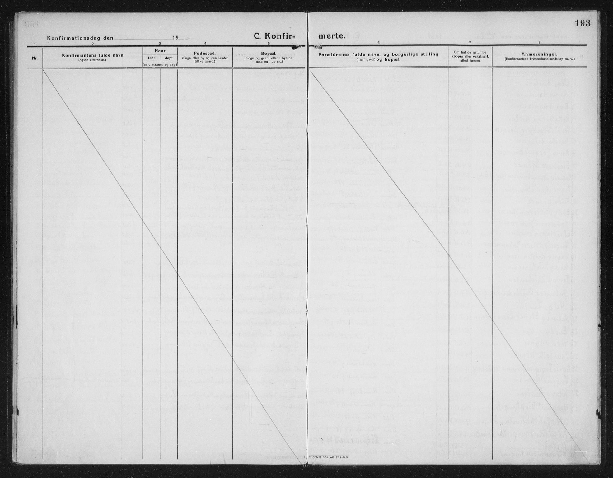 Domkirken sokneprestkontor, SAST/A-101812/002/A/L0019: Ministerialbok nr. A 35, 1916-1932, s. 193