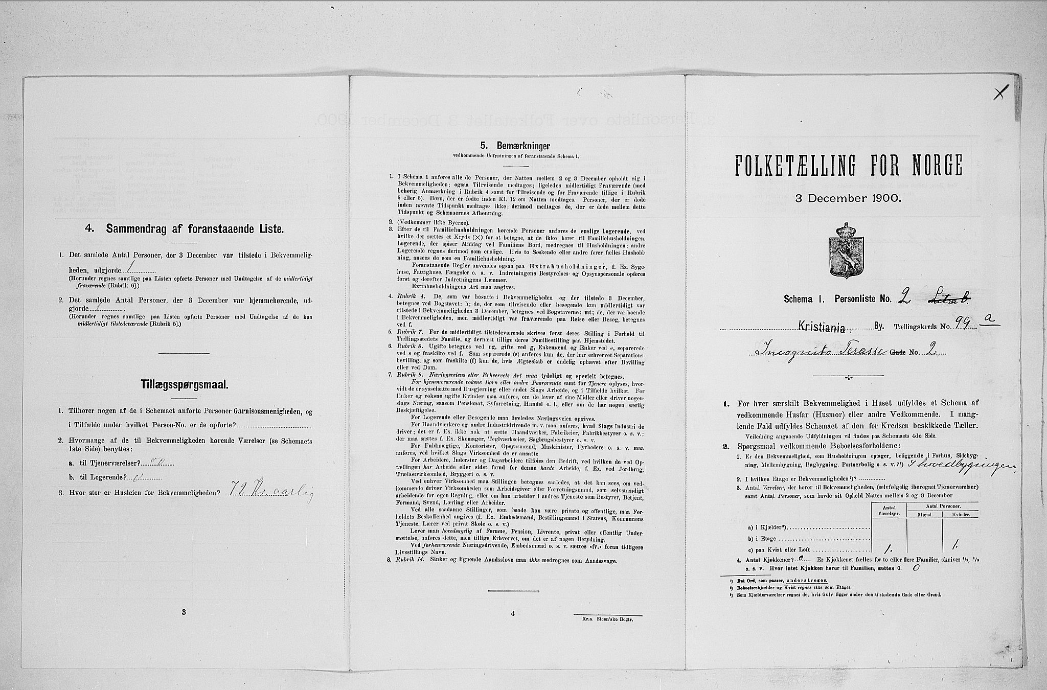 SAO, Folketelling 1900 for 0301 Kristiania kjøpstad, 1900, s. 41894