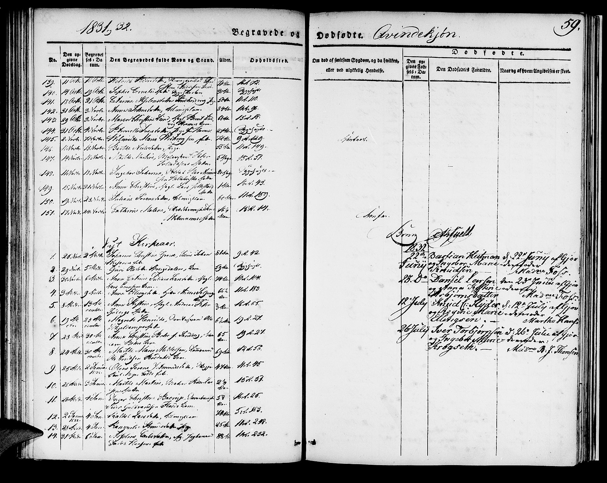 Domkirken sokneprestembete, AV/SAB-A-74801/H/Haa/L0014: Ministerialbok nr. A 13, 1830-1837, s. 59