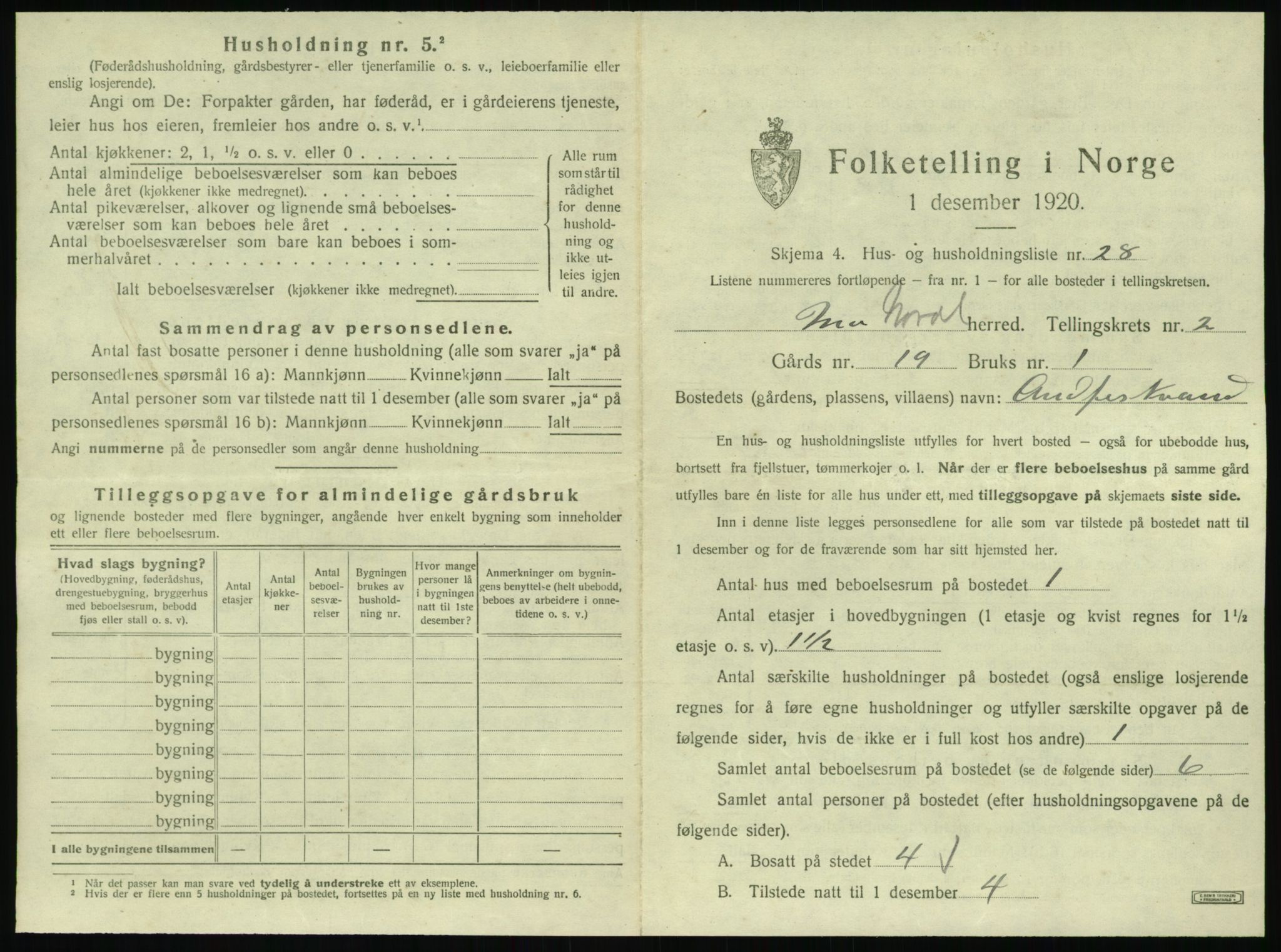 SAT, Folketelling 1920 for 1833 Mo herred, 1920, s. 234