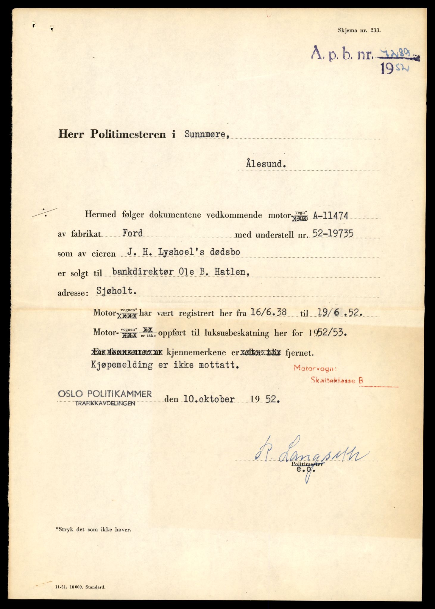Møre og Romsdal vegkontor - Ålesund trafikkstasjon, AV/SAT-A-4099/F/Fe/L0043: Registreringskort for kjøretøy T 14080 - T 14204, 1927-1998, s. 485
