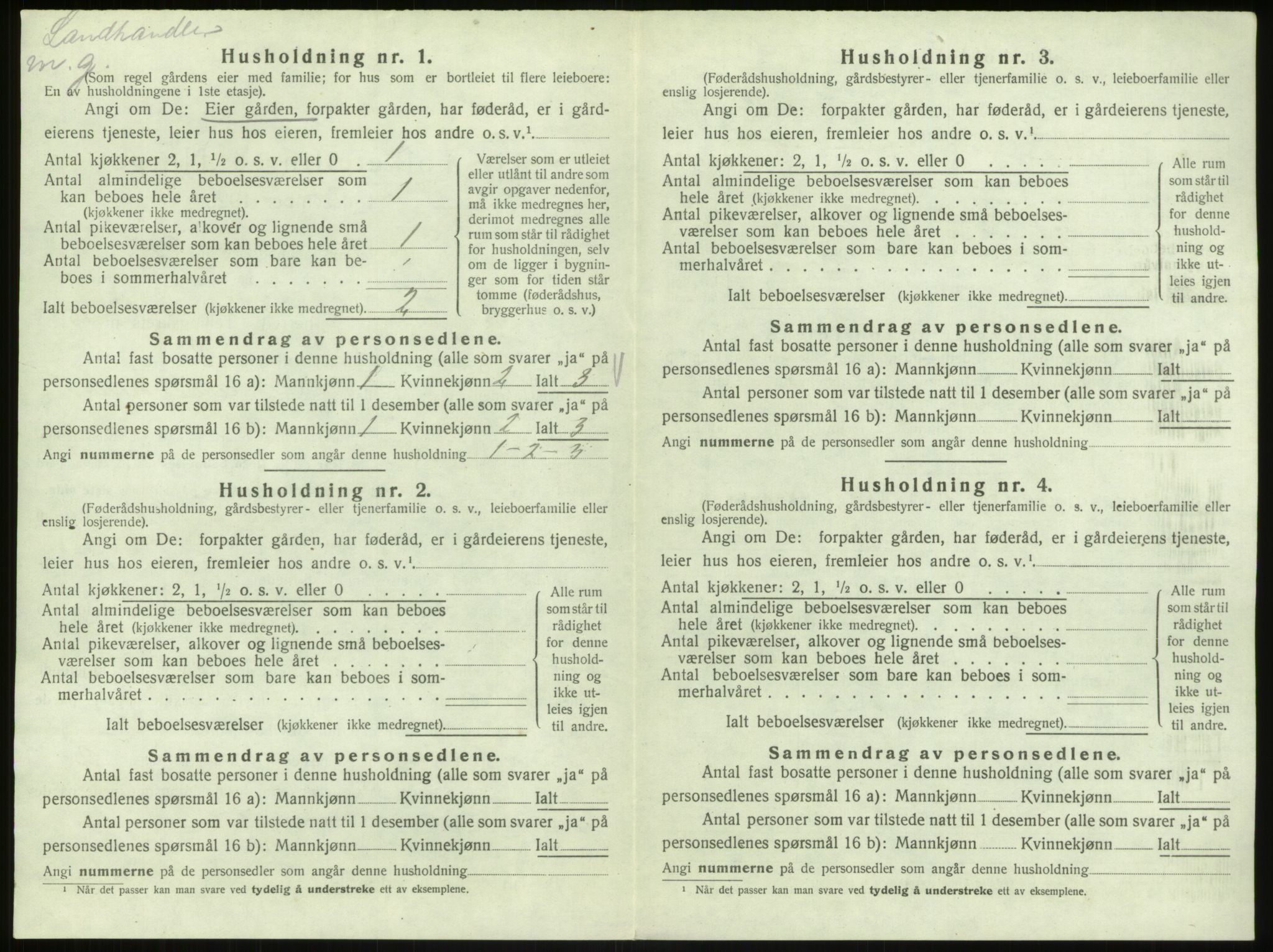 SAB, Folketelling 1920 for 1253 Hosanger herred, 1920, s. 816
