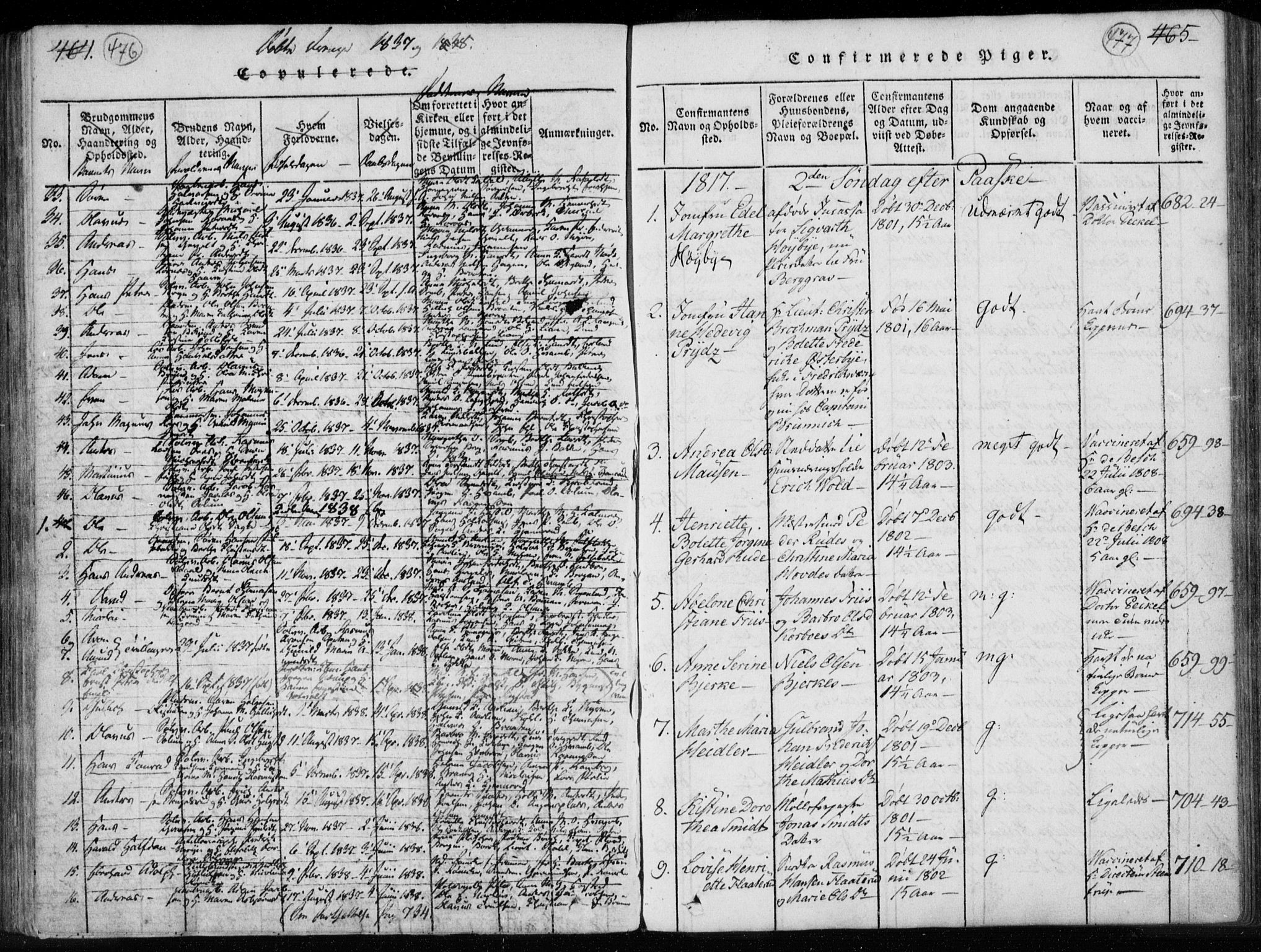 Kongsberg kirkebøker, AV/SAKO-A-22/F/Fa/L0008: Ministerialbok nr. I 8, 1816-1839, s. 476-477