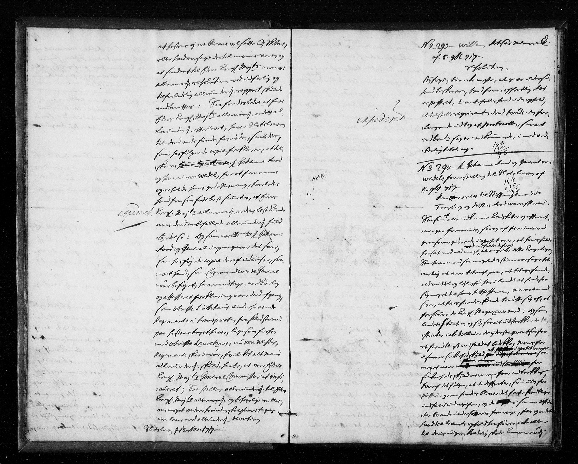 Stattholderembetet 1572-1771, AV/RA-EA-2870/Aa/L0008: Voteringsprotokoll (konseptprotokoll), 1717-1718, s. 7b-8a