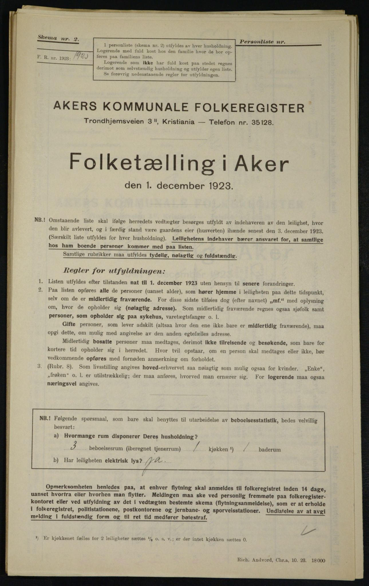 , Kommunal folketelling 1.12.1923 for Aker, 1923, s. 20564