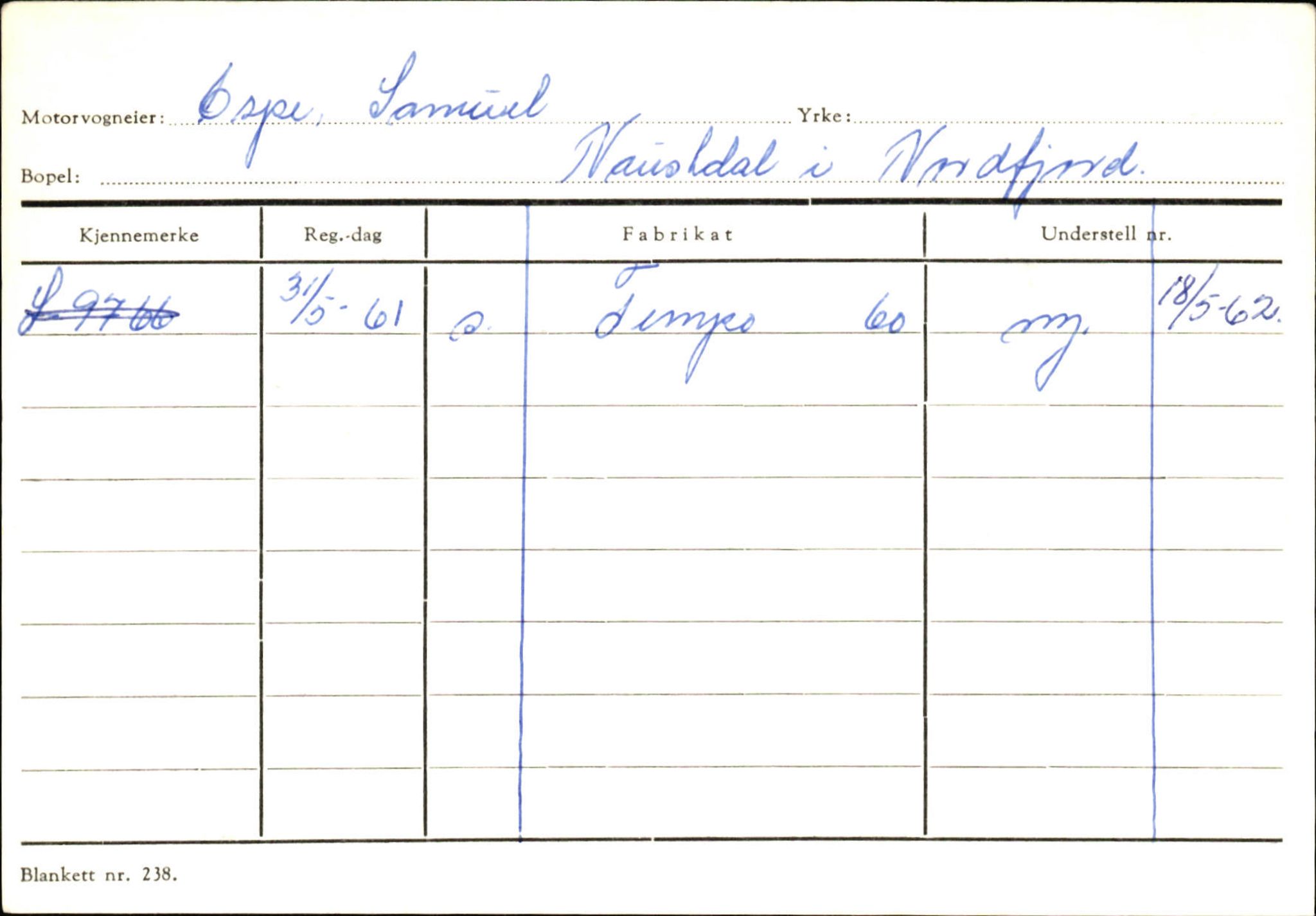 Statens vegvesen, Sogn og Fjordane vegkontor, AV/SAB-A-5301/4/F/L0129: Eigarregistrer Eid A-S, 1945-1975, s. 482