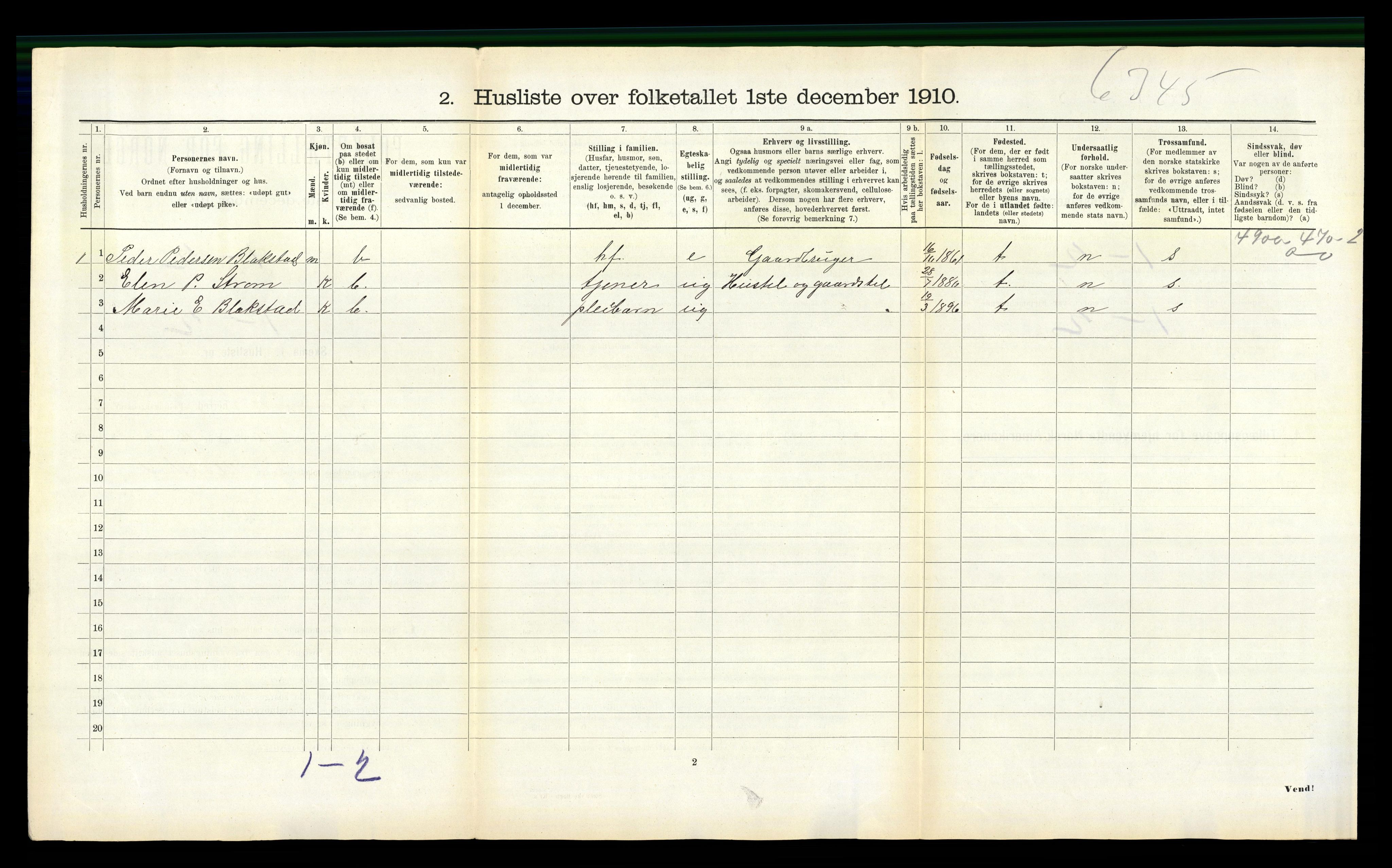 RA, Folketelling 1910 for 1557 Gjemnes herred, 1910, s. 92