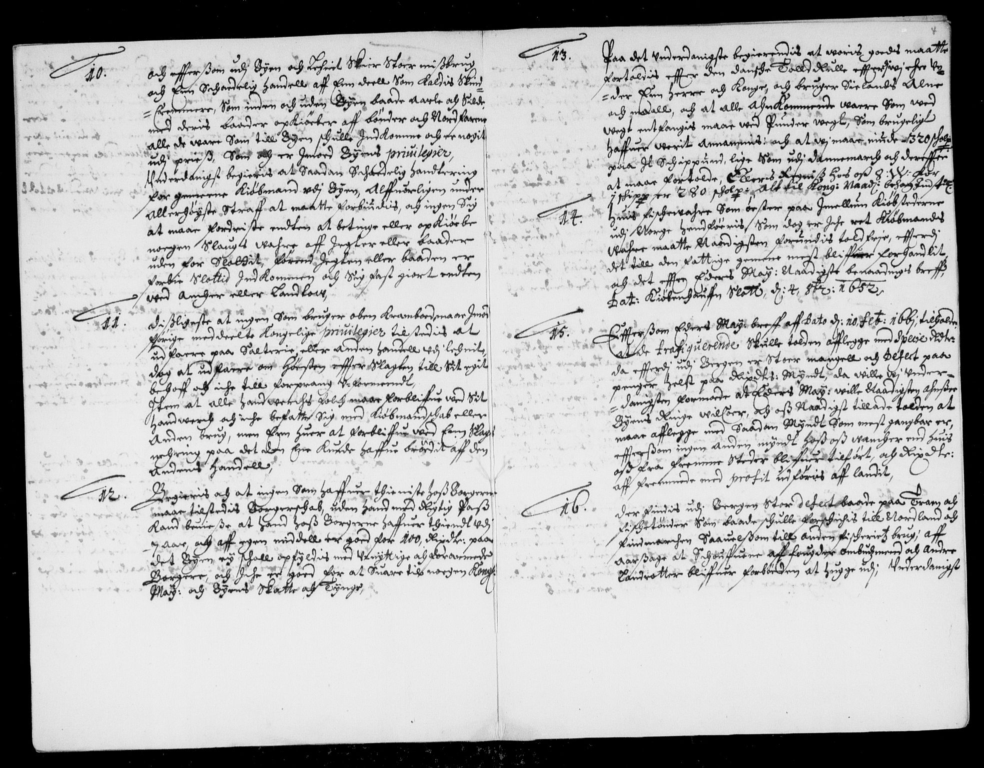Danske Kanselli, Skapsaker, AV/RA-EA-4061/F/L0055: Skap 14, pakke 18A-18B, litra Ø, 1607-1704, s. 85