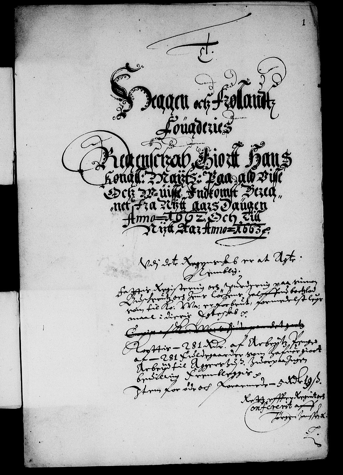 Rentekammeret inntil 1814, Reviderte regnskaper, Stiftamtstueregnskaper, Landkommissariatet på Akershus og Akershus stiftamt, AV/RA-EA-5869/R/Ra/L0010: Landkommissariatet på Akershus, 1662