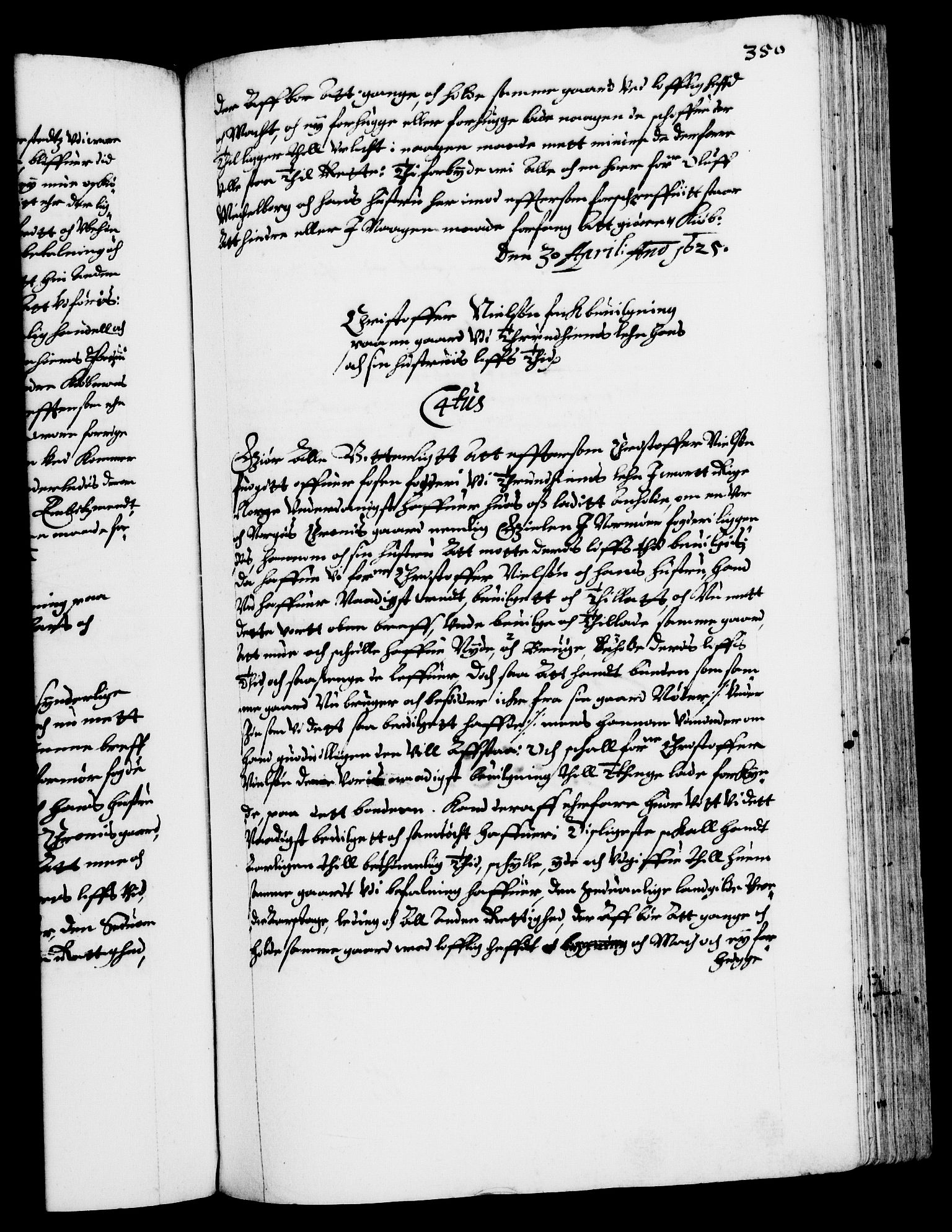 Danske Kanselli 1572-1799, RA/EA-3023/F/Fc/Fca/Fcaa/L0004: Norske registre (mikrofilm), 1617-1630, s. 350a