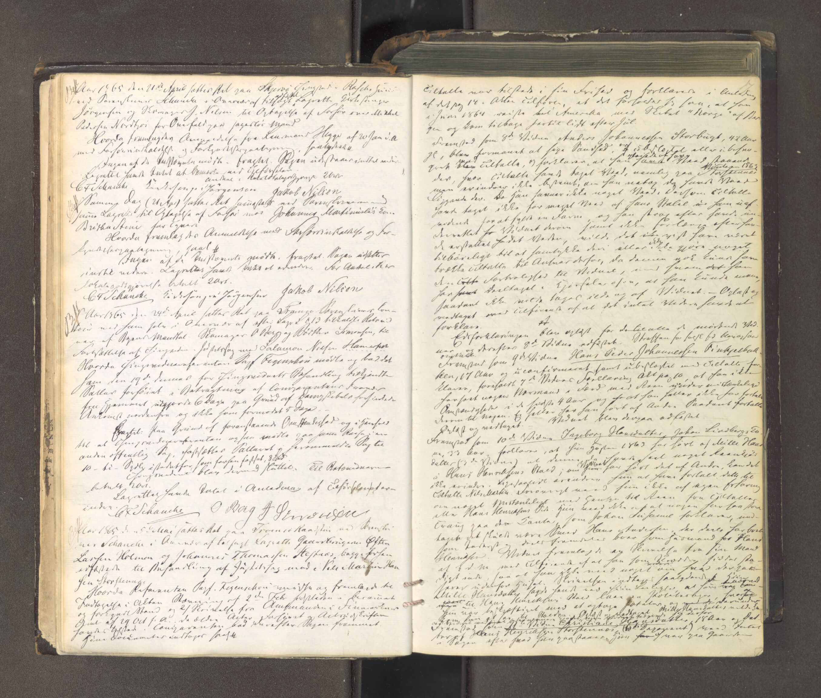 Tromsø sorenskriveri 1855-, AV/SATØ-S-0050/F/Fe/L0127: Ekstrarettsprotokoll med register, 1864-1870, s. 16b-17a