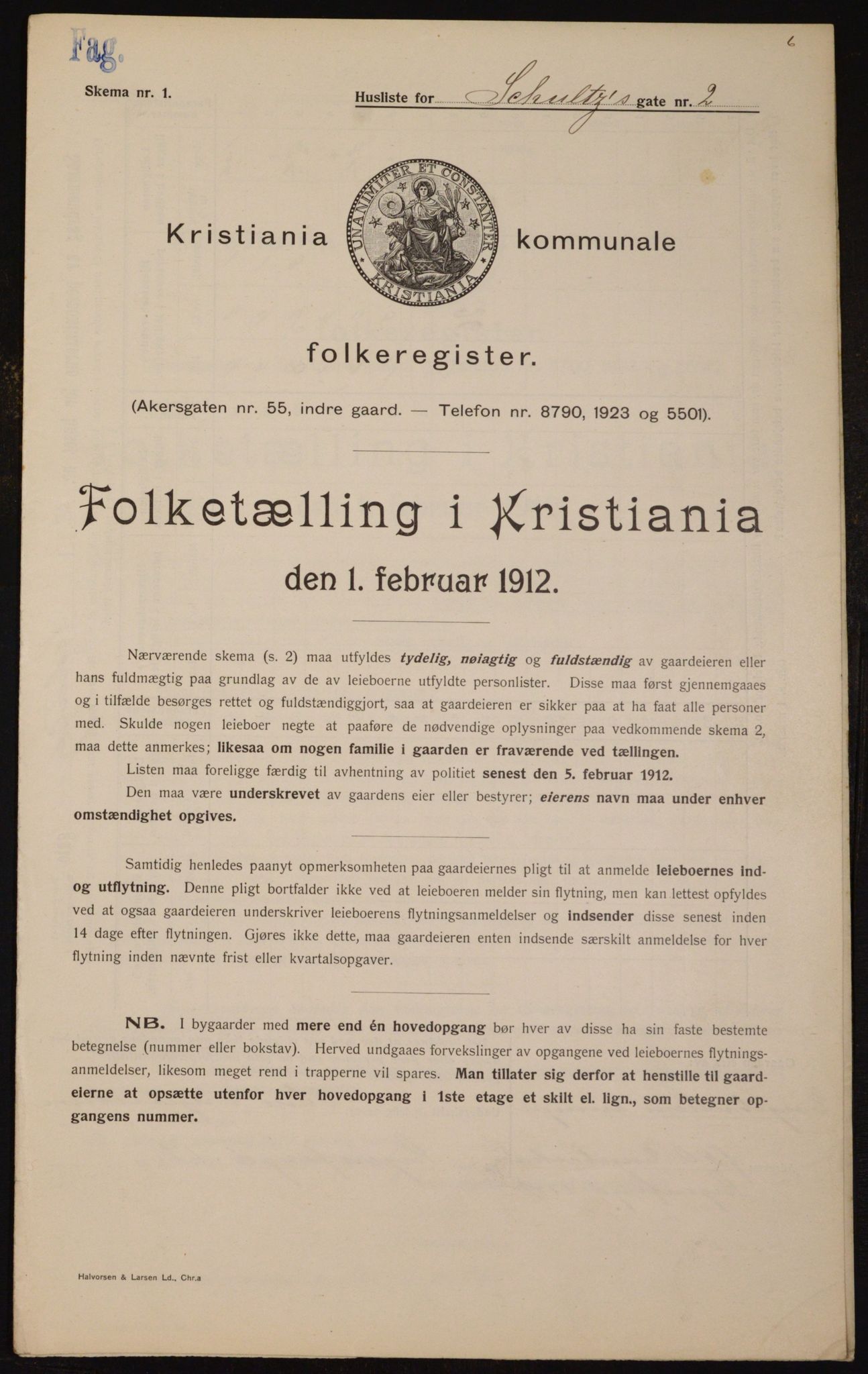 OBA, Kommunal folketelling 1.2.1912 for Kristiania, 1912, s. 90750